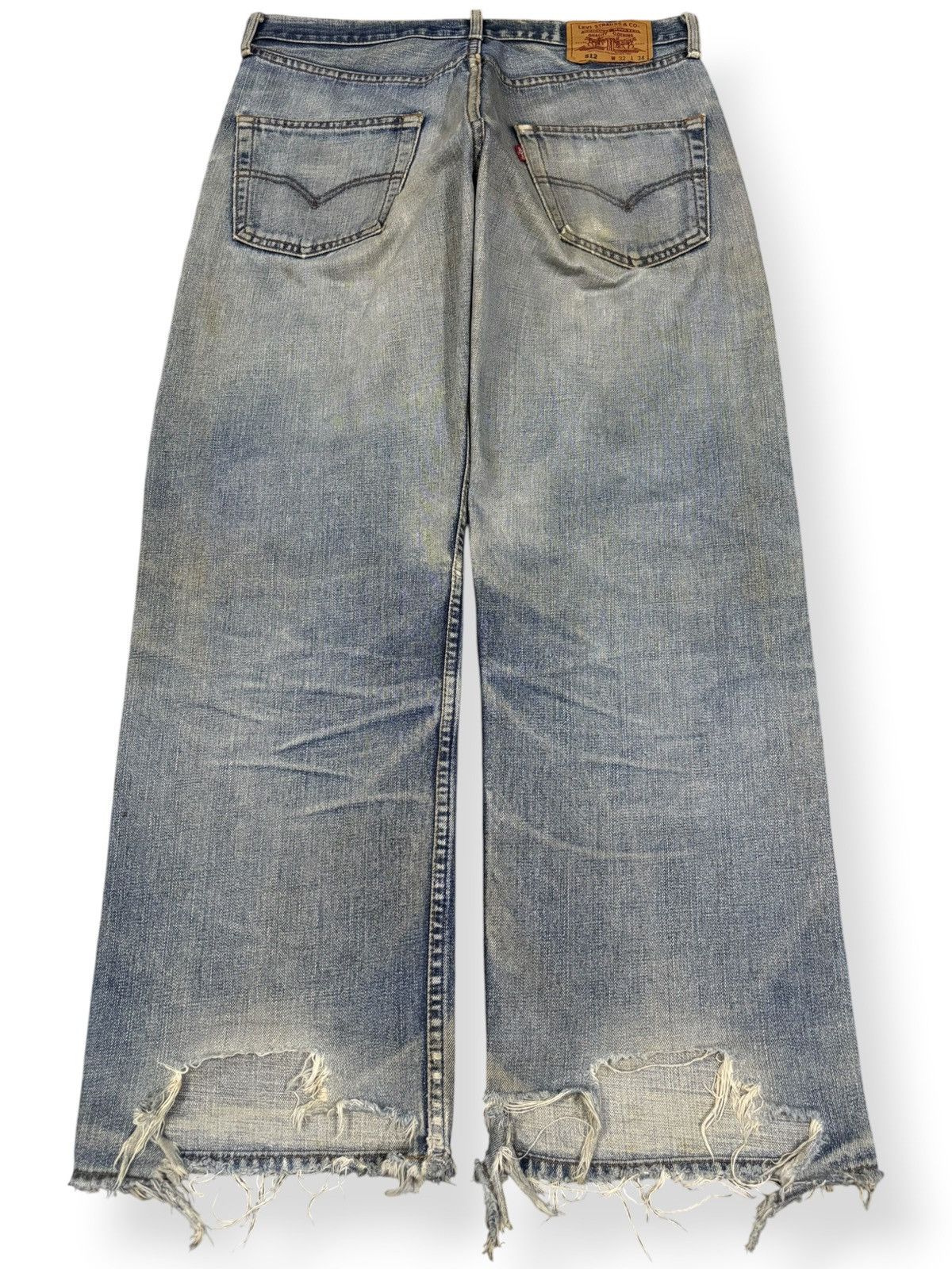 Levi's Vintage 90s Levis 512 Rusty Mud Wash Baggy Distressed Jeans Size US 33 - 2 Thumbnail