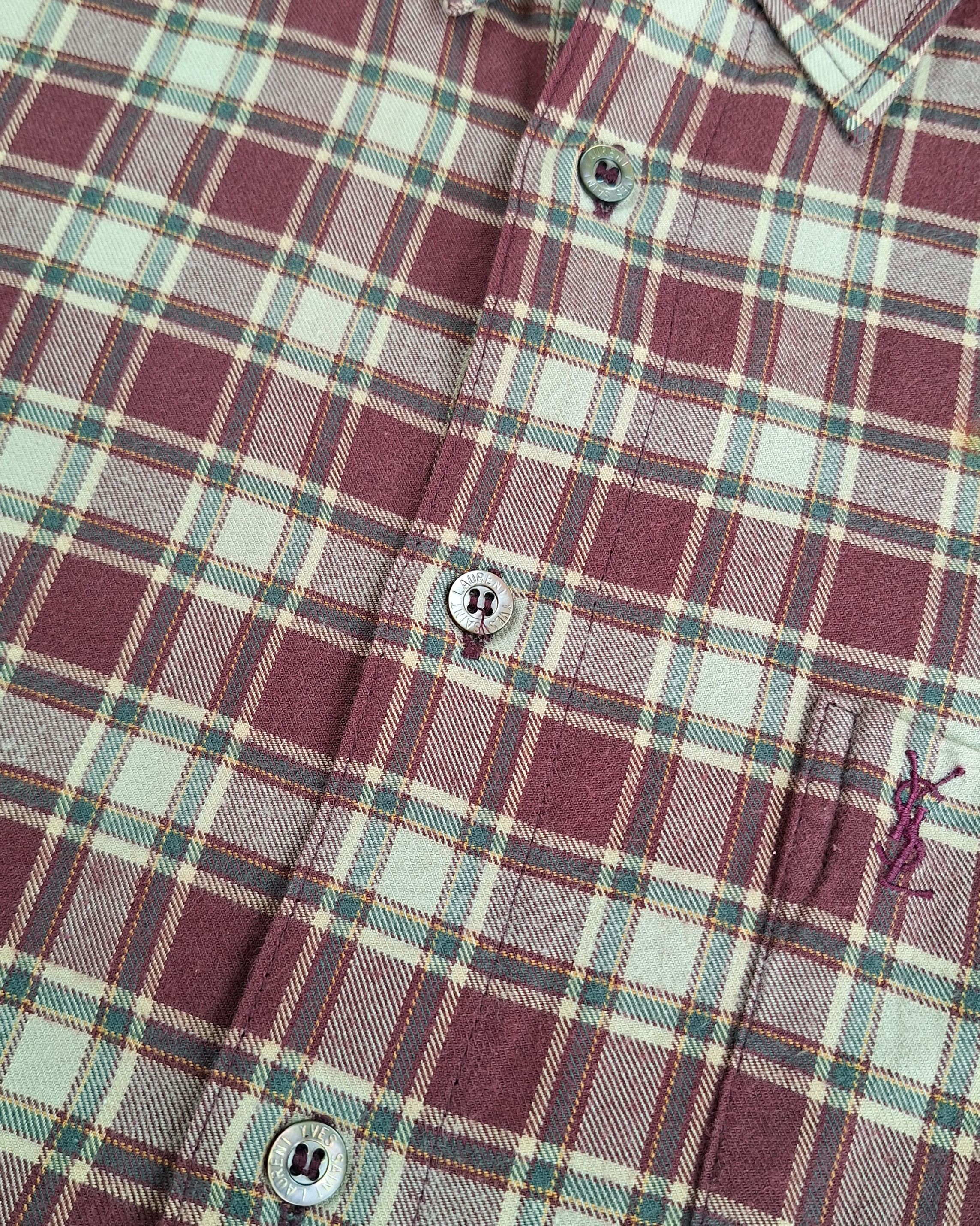 Yves Saint Laurent Vintage Ysl Yves Saint Laurent Flannel Shirt Size US L / EU 52-54 / 3 - 5 Thumbnail