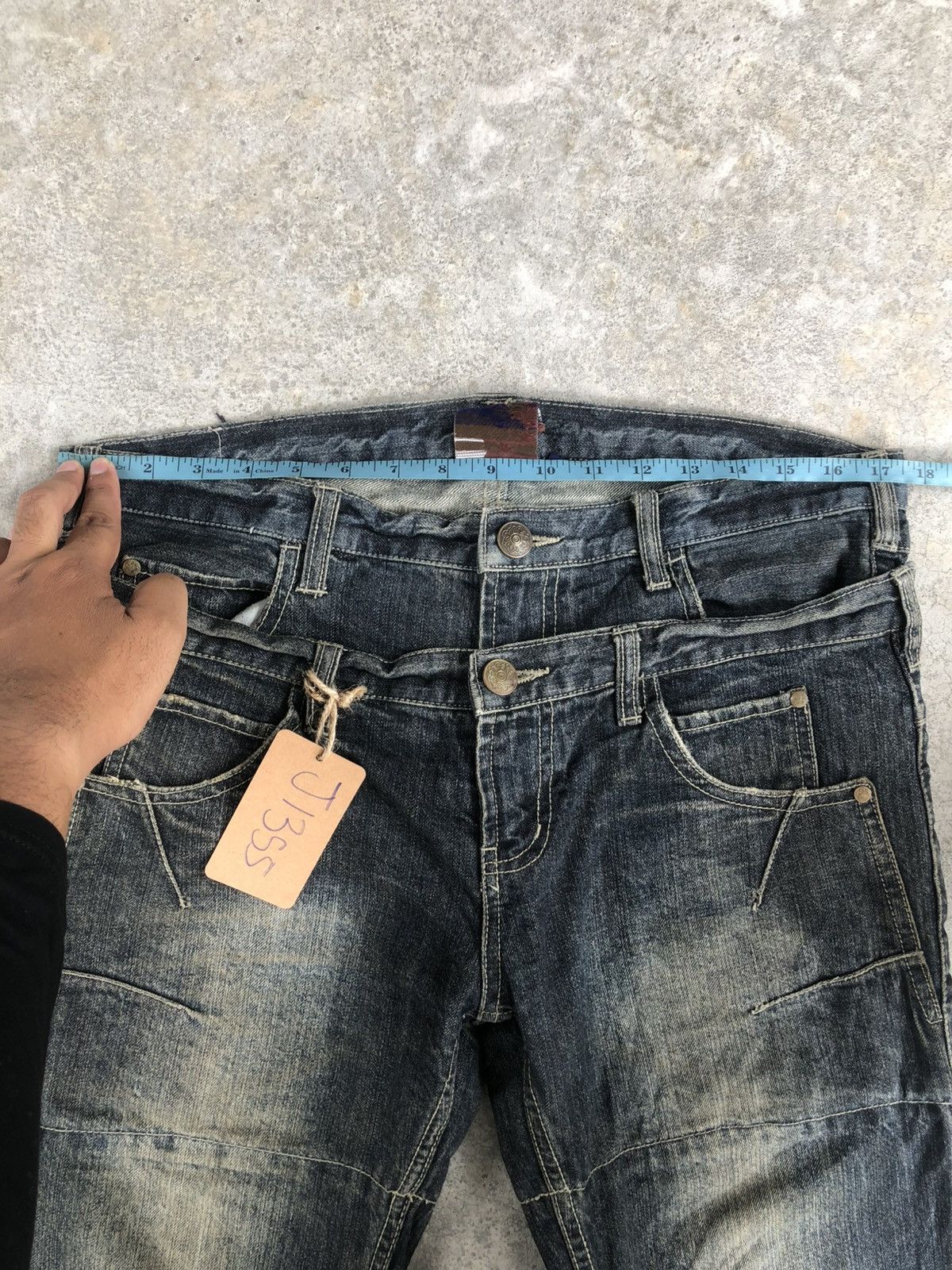 Japanese Brand Japanese Denim Lab Double Waist Distressed Denim Slim Size US 34 / EU 50 - 23 Thumbnail