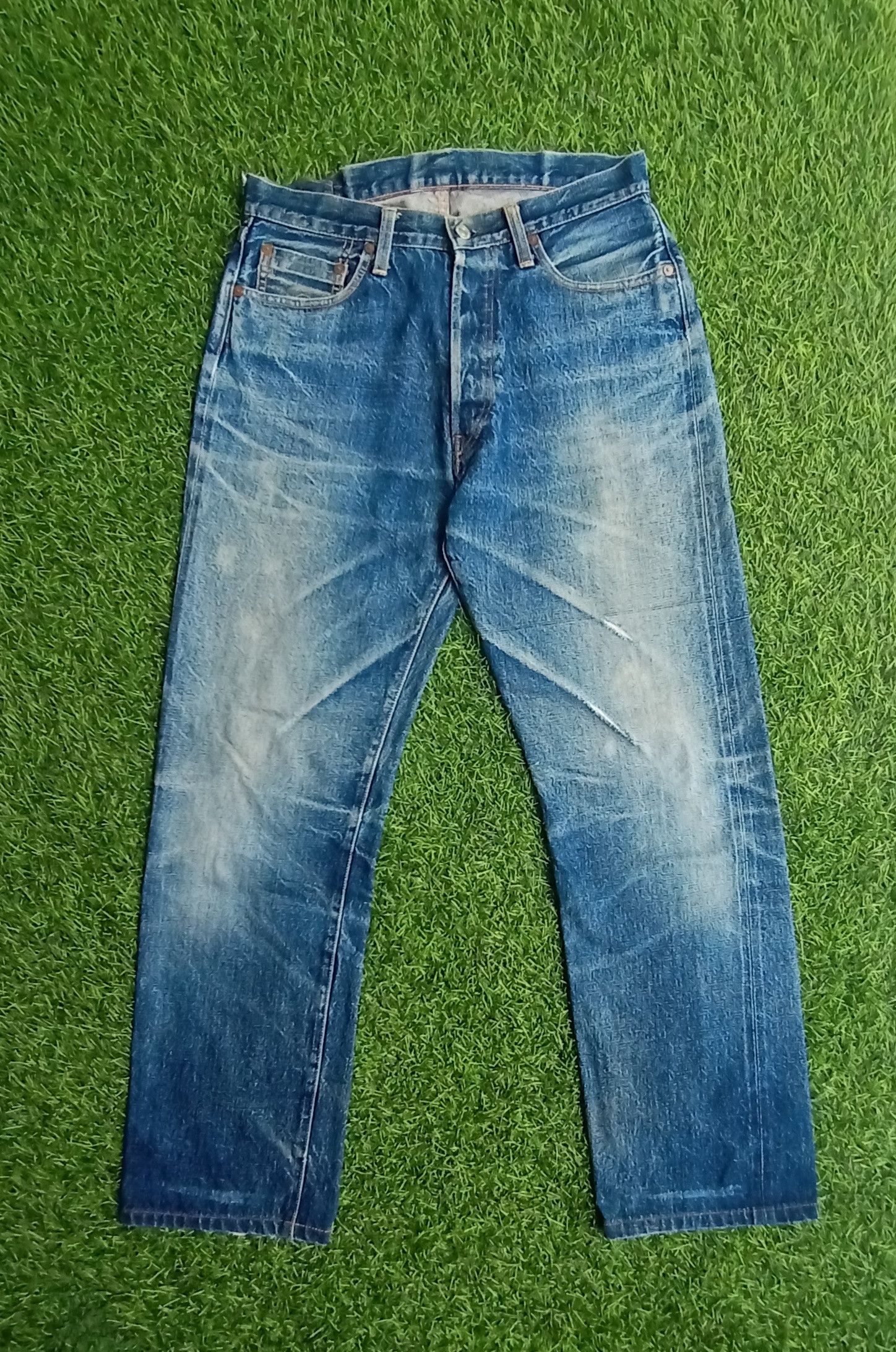 image of Denime Japan Selvedge Jeans in Washed Blue, Men's (Size 30)