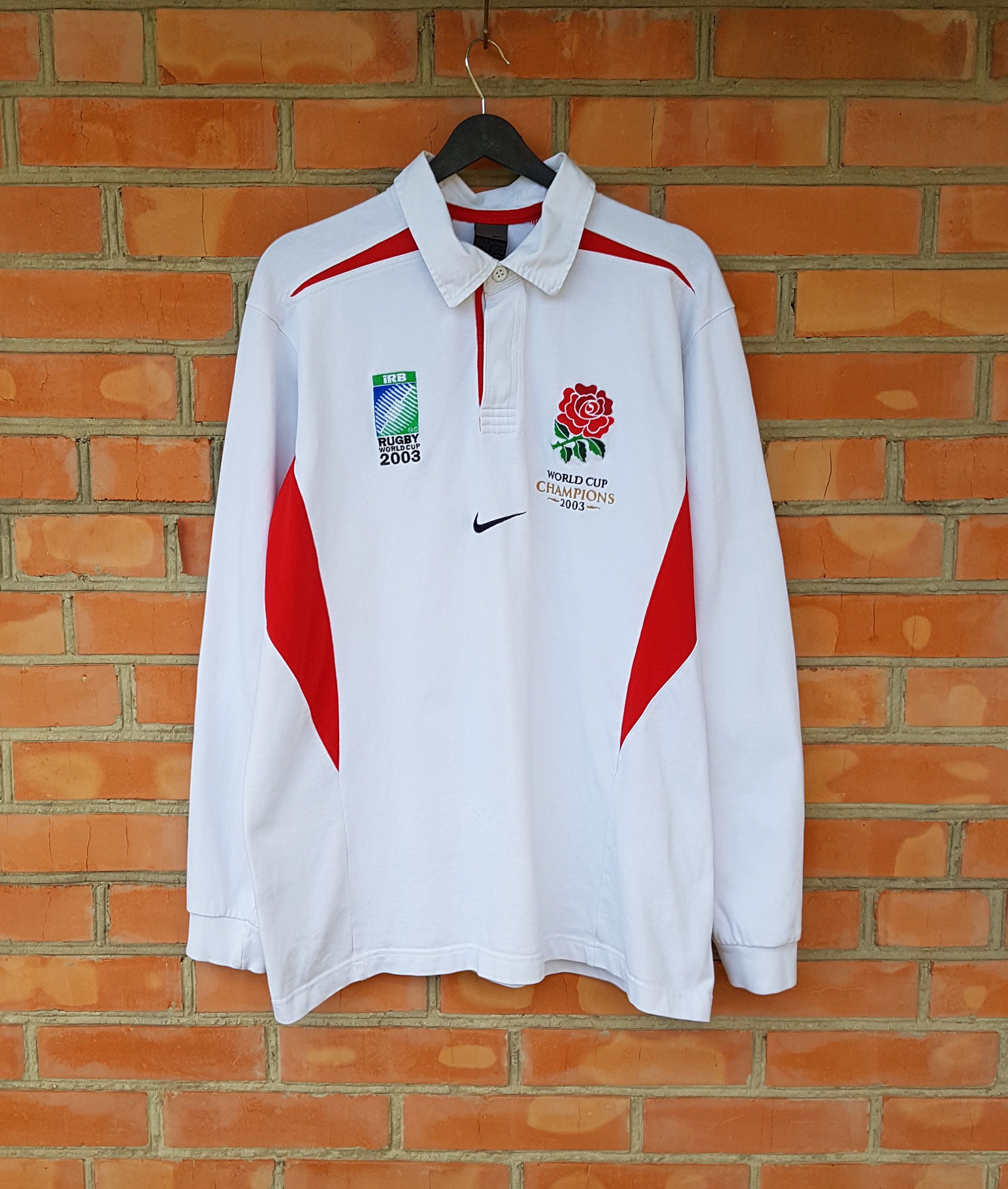 Nike Nike England Rugby Shirt World Cup 2003 Jersey Long Sleeve Size US XL / EU 56 / 4 - 2 Thumbnail