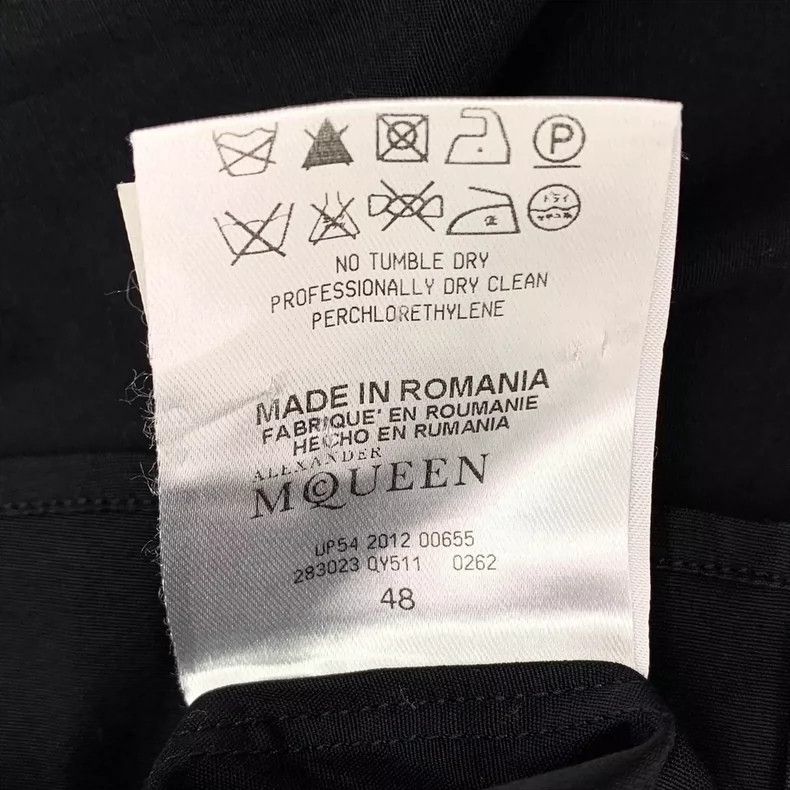 Alexander McQueen Alexander Mcqueen Black cotton lapel single-breasted long- Size US M / EU 48-50 / 2 - 6 Thumbnail