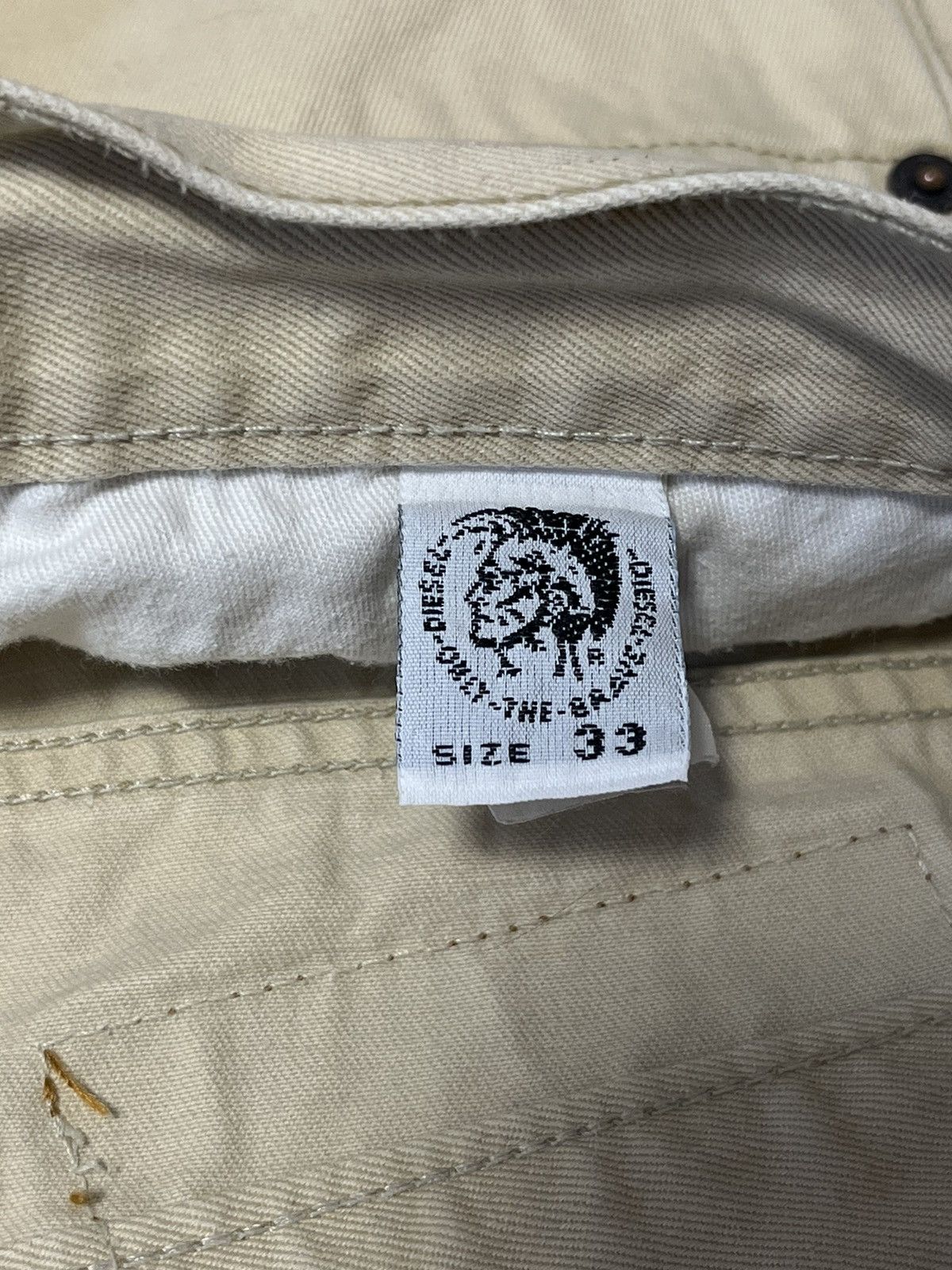 Diesel × Vintage 💥Vintage y2k Diesel Beige Pants Size US 33 - 7 Thumbnail