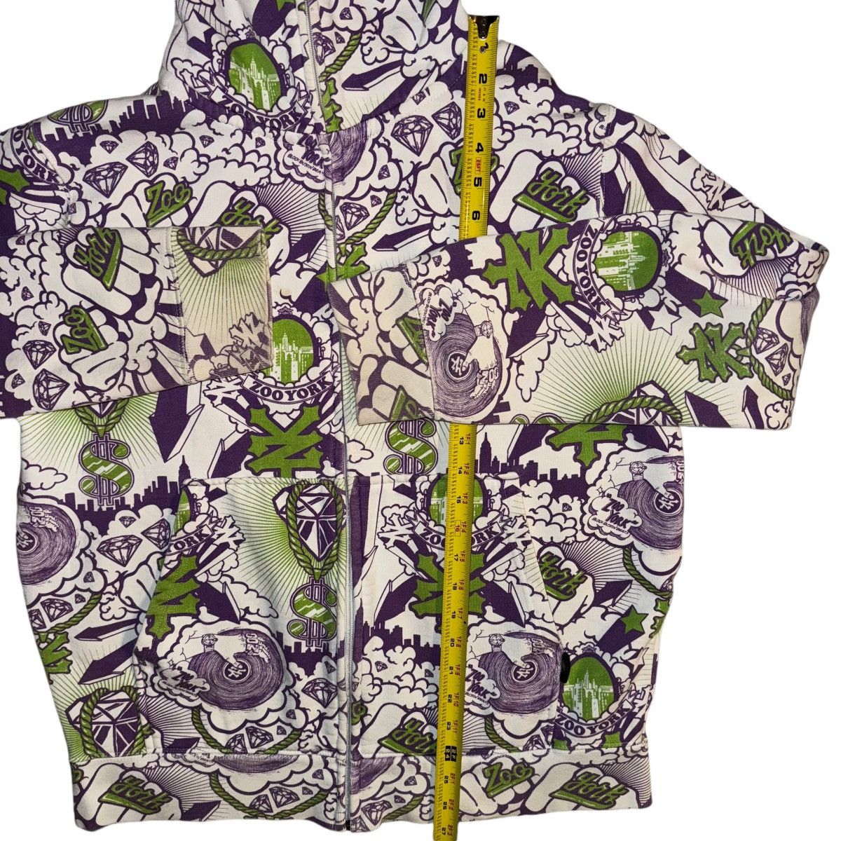 Southpole × Zoo York ZOO YORK Full Zip Like Bape AOP Cartoon Hoodie Y2K 00s Size US XL / EU 56 / 4 - 11 Thumbnail