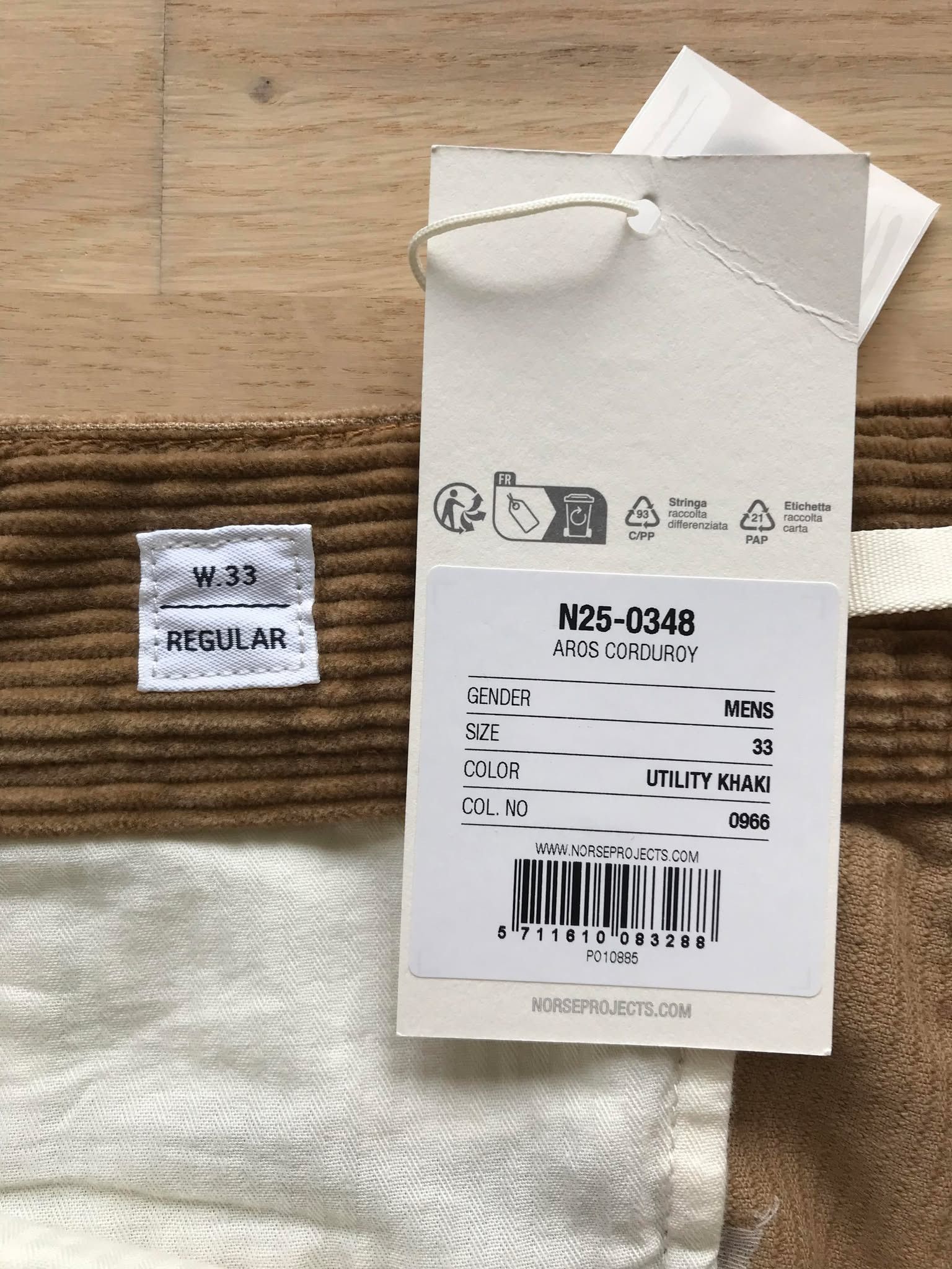 Norse Projects Aros corduroy Size US 33 - 3 Thumbnail