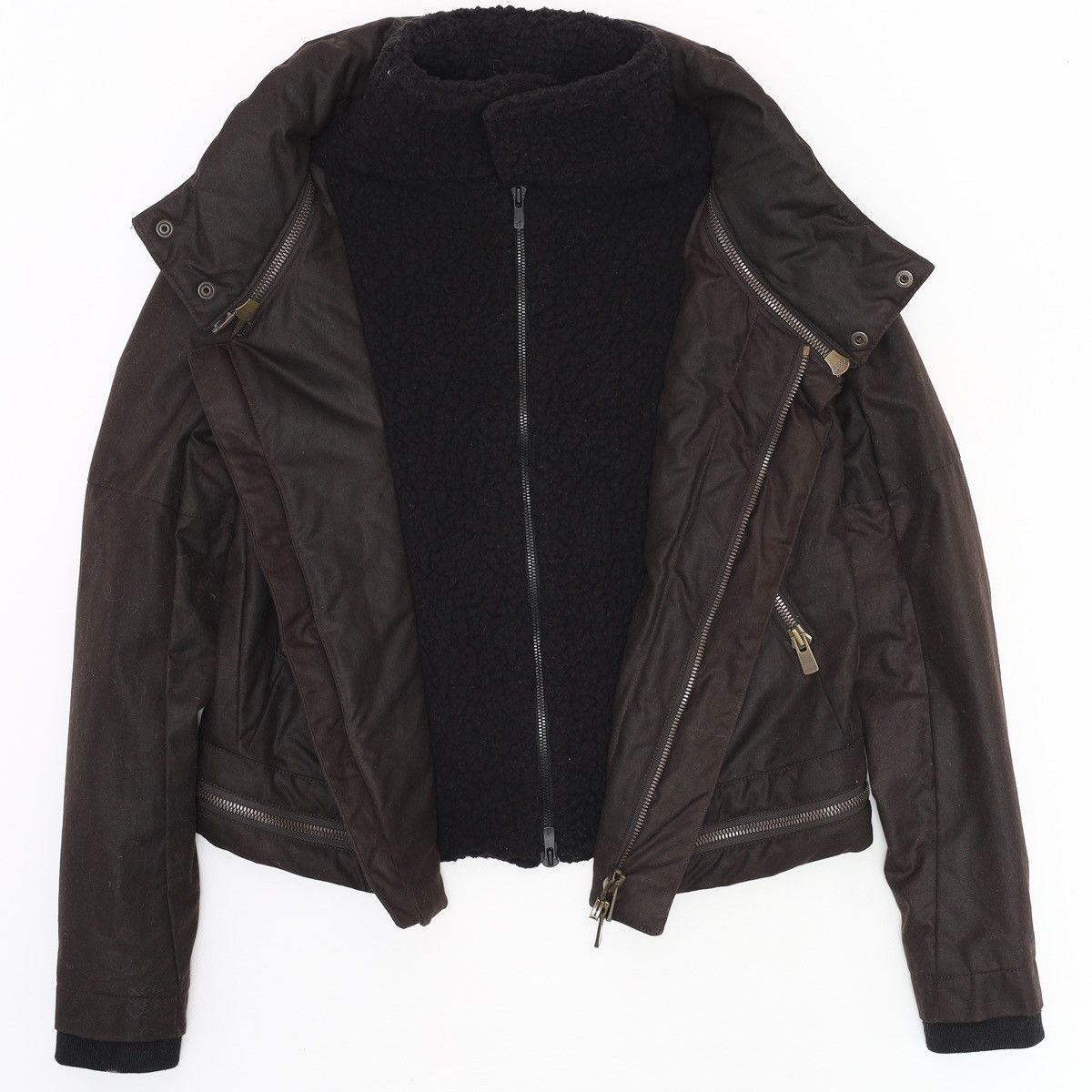 Givenchy Givenchy Archive Brown Fleece Lined Flight Jacket Zipper Size XS / US 0-2 / IT 36-38 - 6 Thumbnail