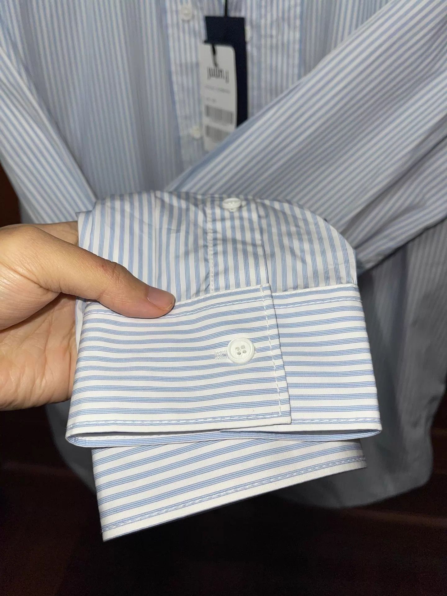Juun.J Juun.J Two-in-One Striped Oversized Shirt 46 Size US S / EU 44-46 / 1 - 7 Thumbnail