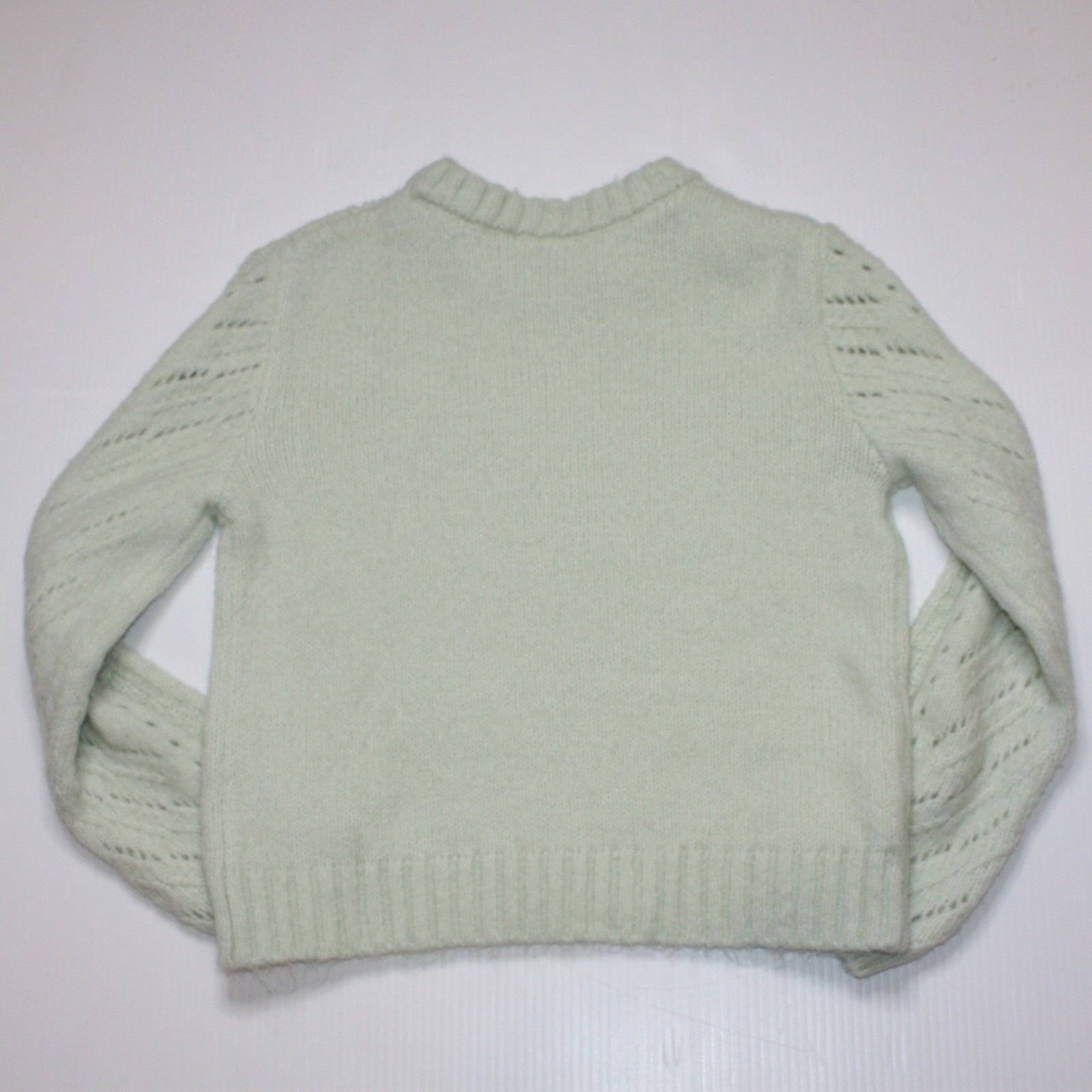 Other Elodie Pointelle Knit Pullover Sweater Top in Pale Green Size XS / US 0-2 / IT 36-38 - 5 Thumbnail