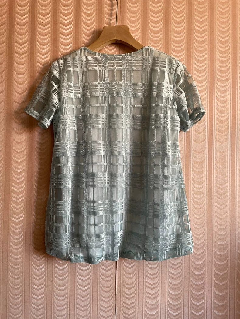 Y's Y's size os Double Velvet Blue and Green Plaid Short Sleeve Size US M / EU 48-50 / 2 - 3 Thumbnail