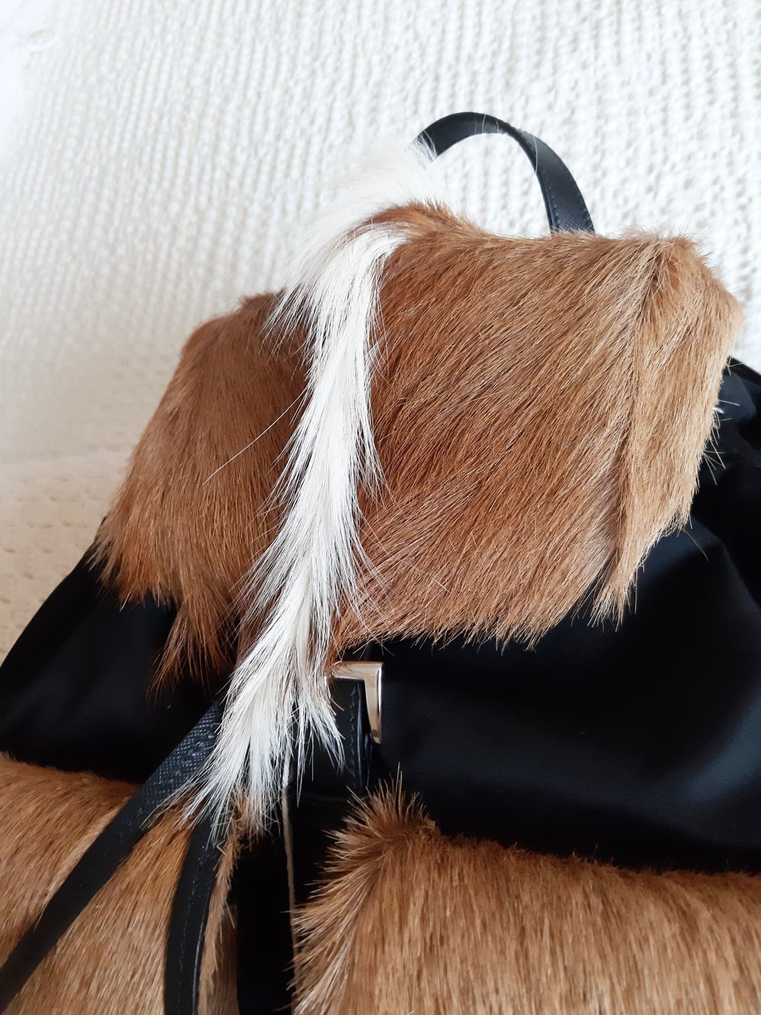 Prada Prada Gazelle Fur Mohawk Backpack Size ONE SIZE - 6 Thumbnail