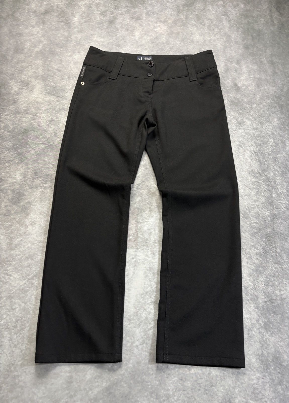 Armani × Giorgio Armani × Vintage Vintage Armani Jeans Black Trousers 2000s Italy Capo Campion Size 29" - 4 Thumbnail