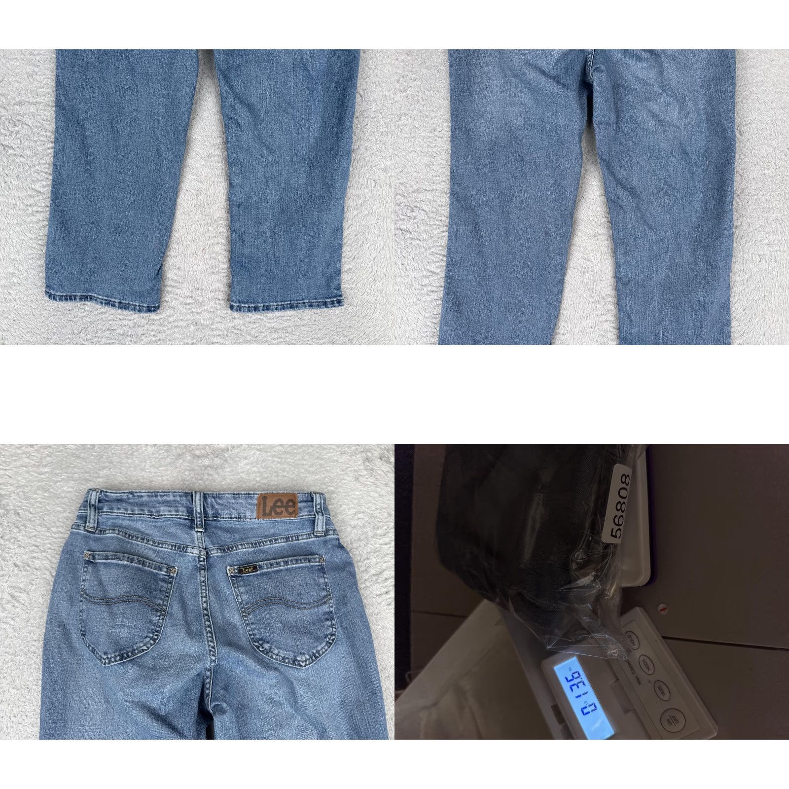 Lee Lee Capri Jeans Womens 8M Blue Med Wash Mid Rise Stretch Crop Denim 26x21 Jeans Womens Capris 90s Mens? Size 30" / US 8 / IT 44 - 10 Thumbnail