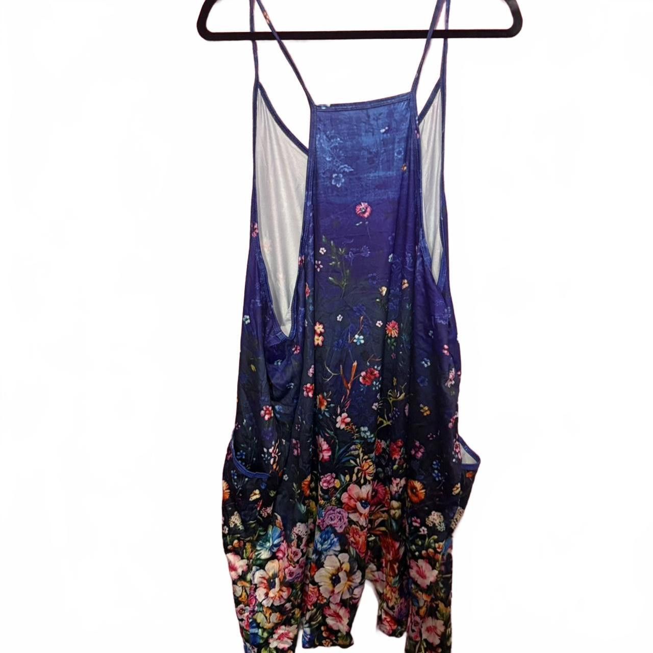 Designer Floral Print Romper Dress with Pockets Size 30" / US 8 / IT 44 - 4 Thumbnail