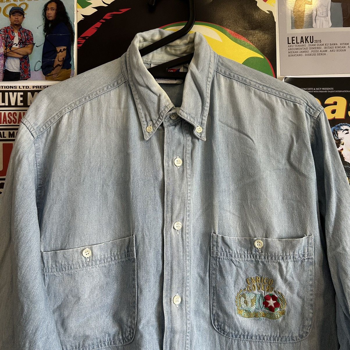 Vintage Vintage Enrico Coveri Long Sleeve Button Down Shirt Size US L / EU 52-54 / 3 - 2 Thumbnail