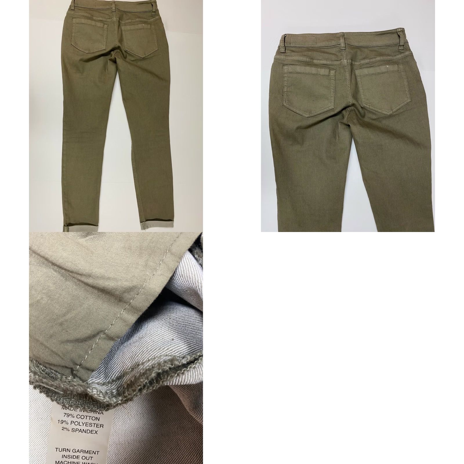 Vince Camuto Vince Camuto Jeans Women Skinny Stretch Denim 25 Green Regular Inseam 27 Ros e Breathable Cuff VINTAGE No Size 42" / US 20 - 8 Thumbnail
