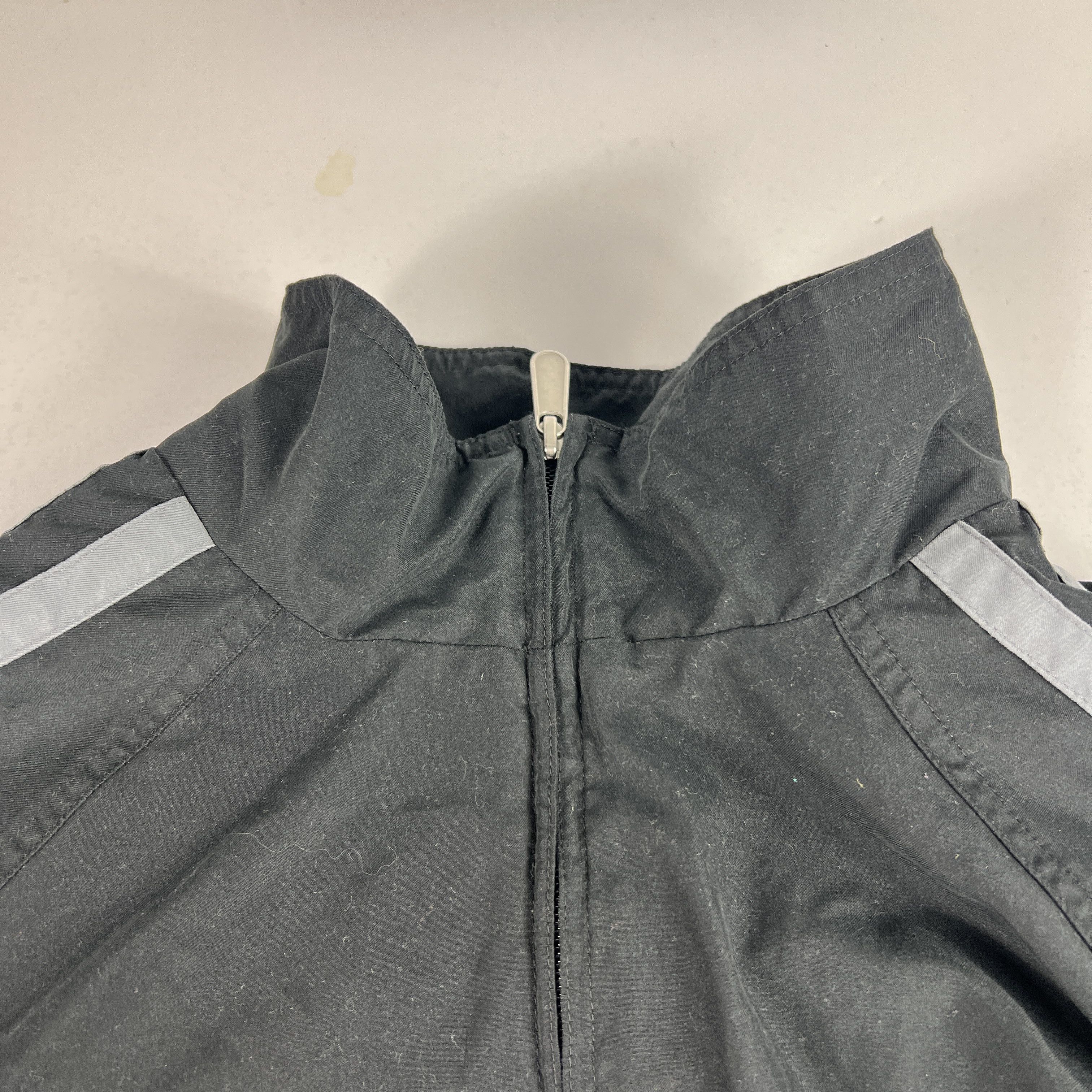Nike Y2K Nike Track Jacket Black Grey Striped FullZip Long Sleeve Size US L / EU 52-54 / 3 - 7 Thumbnail