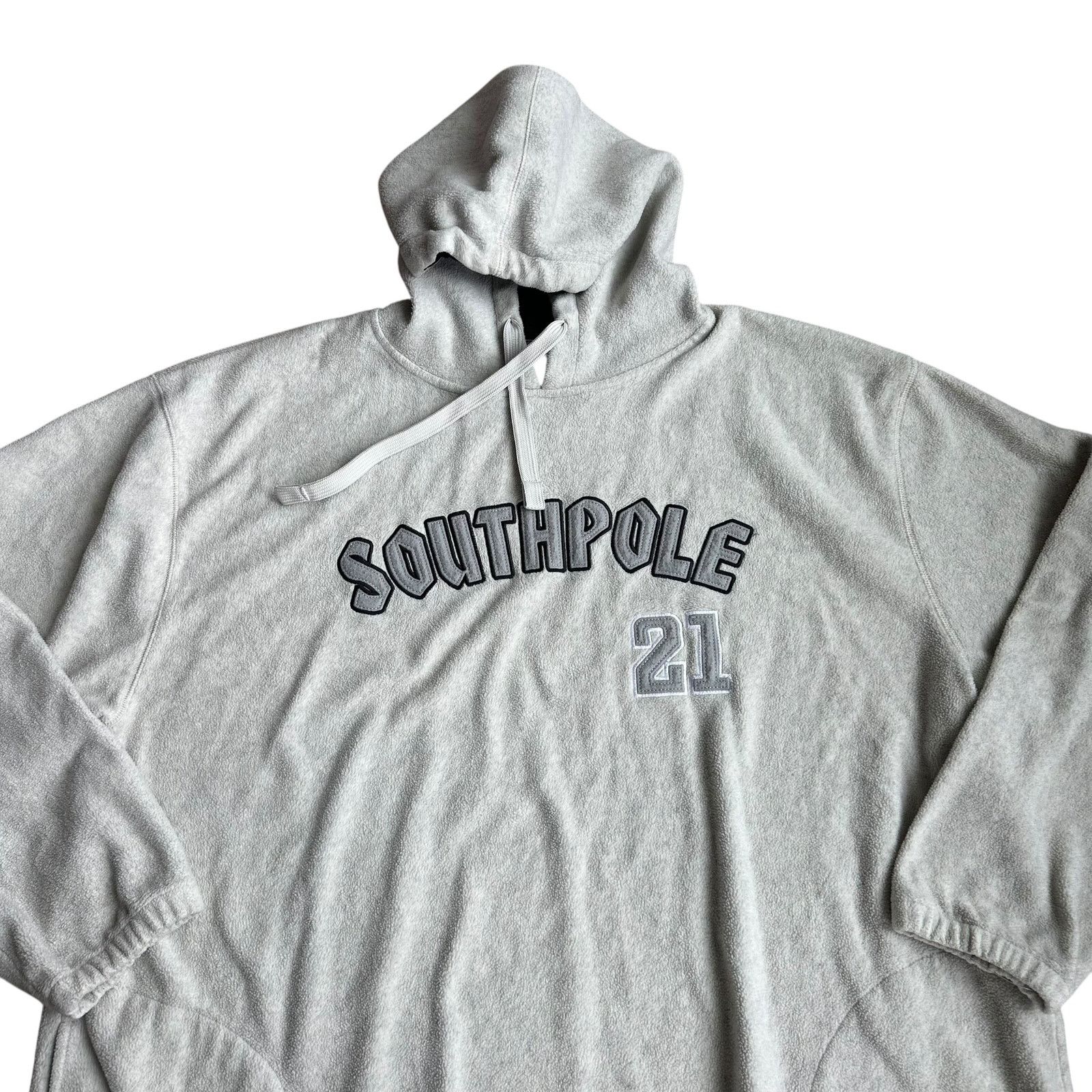 Southpole Vintage y2k Fleece SouthPole Pullover Hoodie Gray Mens 2XL Size US XXL / EU 58 / 5 - 2 Thumbnail