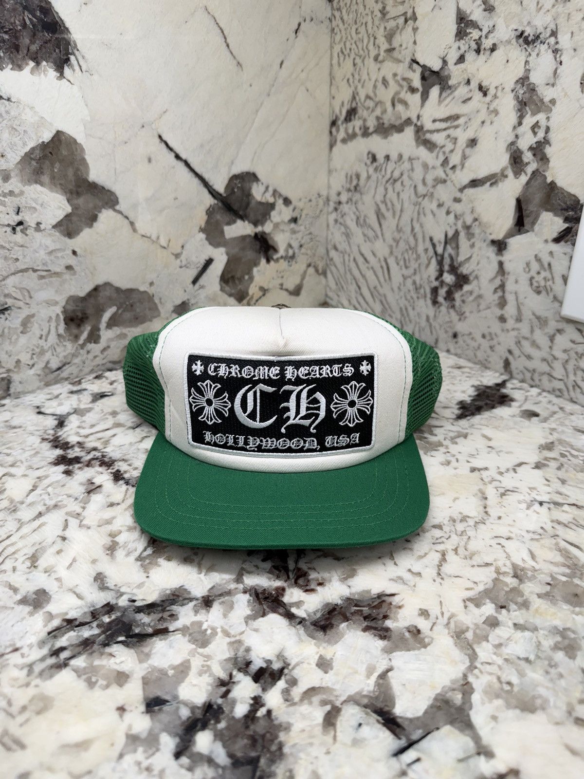 Chrome Hearts Chrome Hearts Trucker Hat Green White OG Classic RARE Size ONE SIZE - 1 Thumbnail