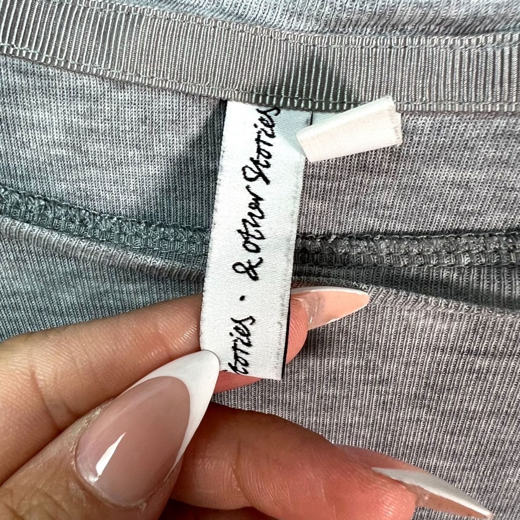 & Other Stories & Other Stories T-Shirt Womens Size 6 Grey Short-Sleeve Lightweight Size M / US 6-8 / IT 42-44 - 3 Thumbnail