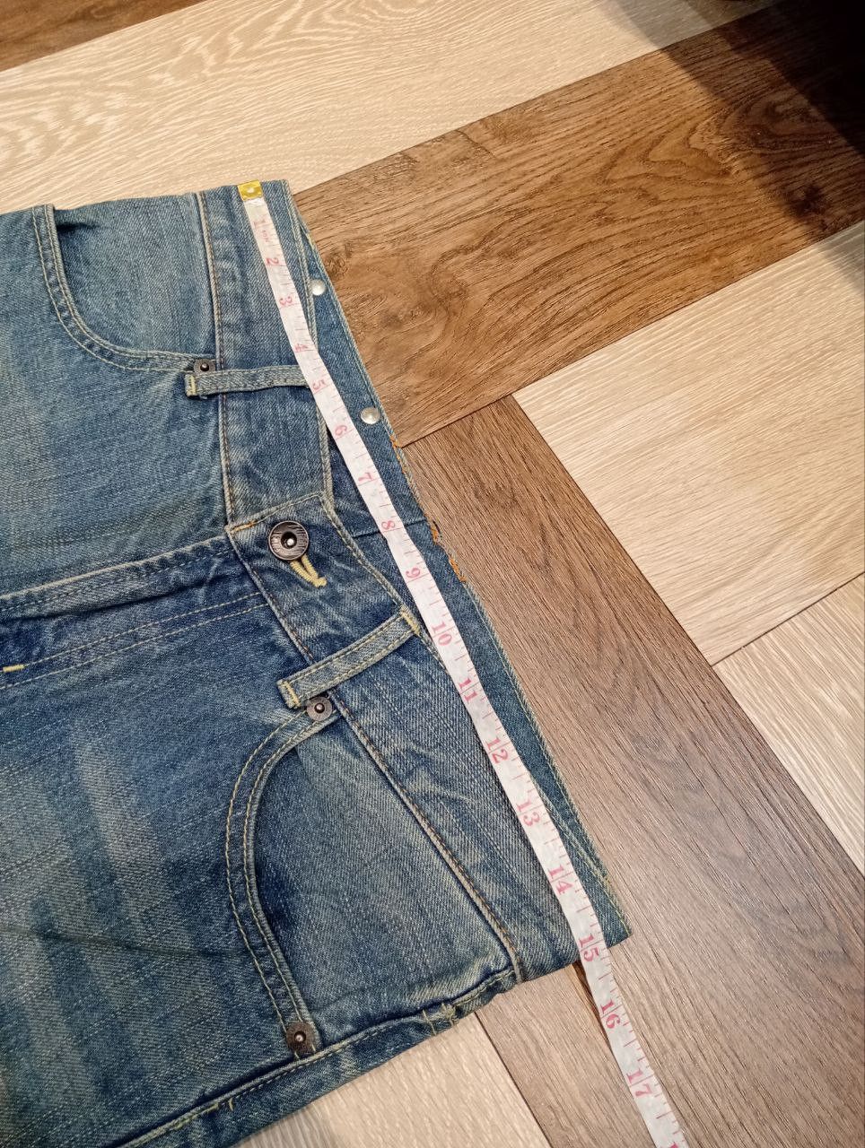 BUFFALO BOBS BUFFALO JEANS JAPAN HAGI MIX LEATHER FLARED DENIM PANTS Size US 30 / EU 46 - 14 Thumbnail