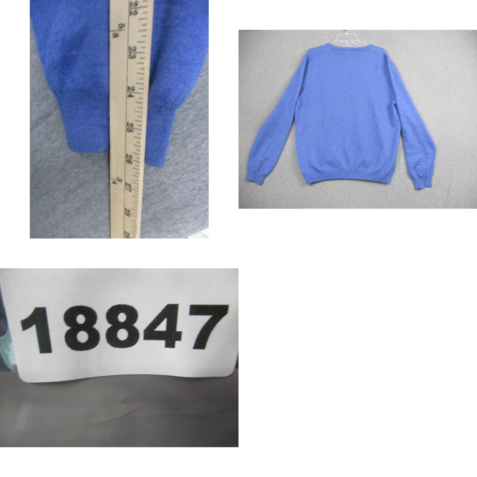 Brooks Brothers Brooks Brothers 346 Sweater Mens XL Blue Merino Wool V Neck Soft Knit Pullover Size US XL / EU 56 / 4 - 8 Thumbnail