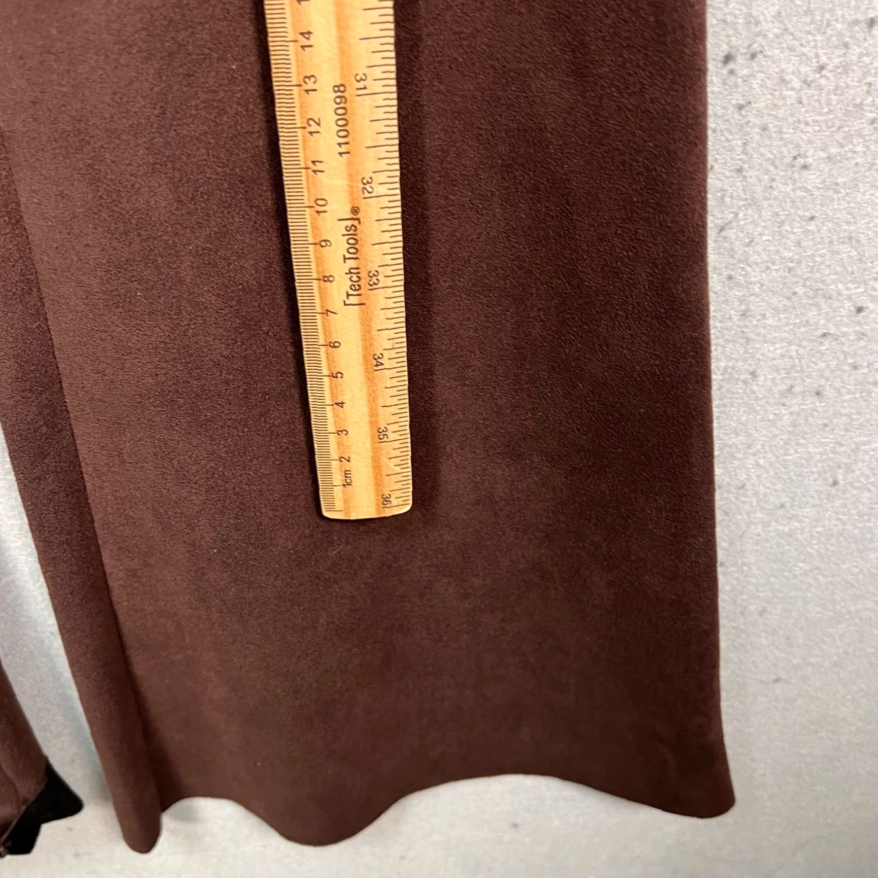 Zara Zara Woman Size 4 Brown Faux Suede Flare Pants Pants Women Brown Flared 27 in Inseam 33 in Polyester, Faux Suede Vintage No Size 27" / US 4 / IT 40 - 5 Thumbnail
