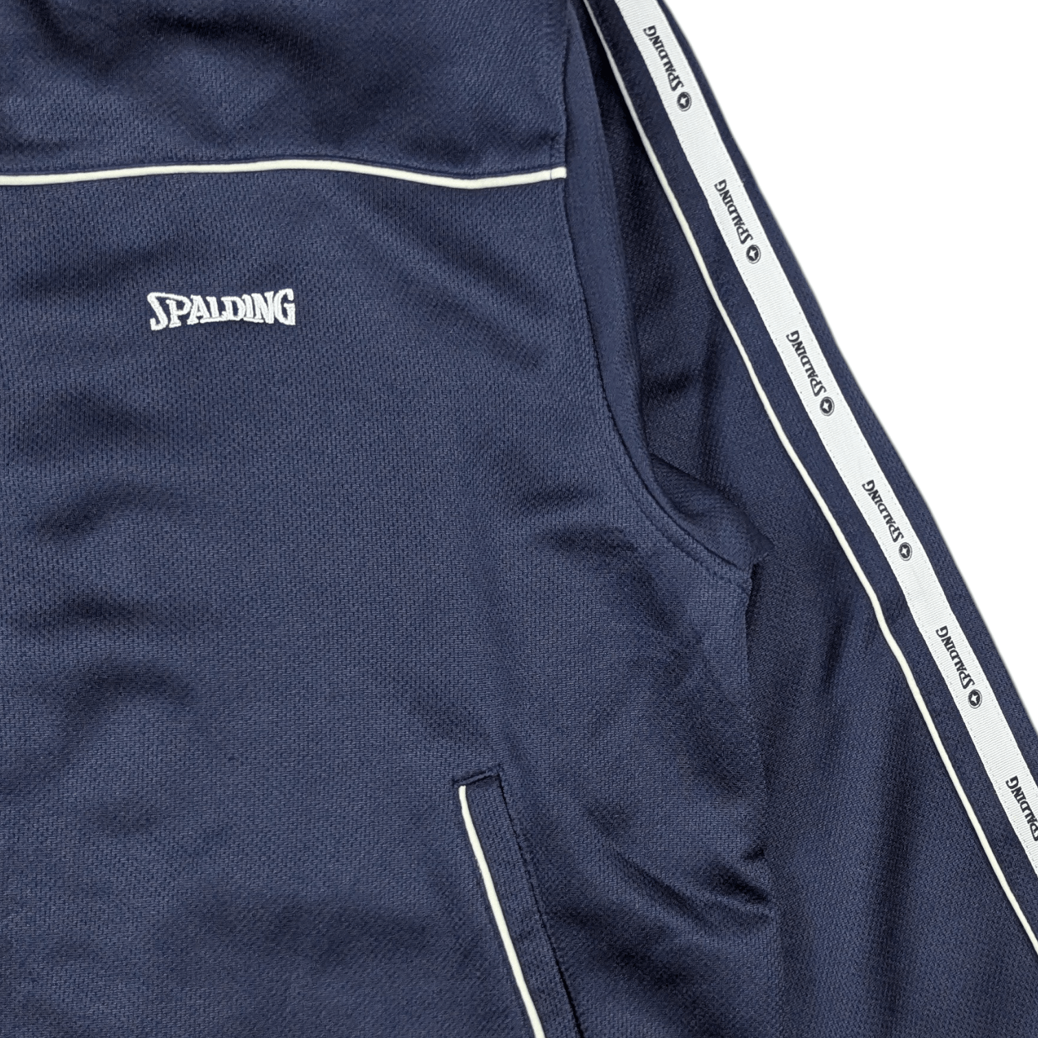 Spalding Vintage 90's SPALDING Sidetape Sportswear Training Jacket Size US M / EU 48-50 / 2 - 8 Thumbnail