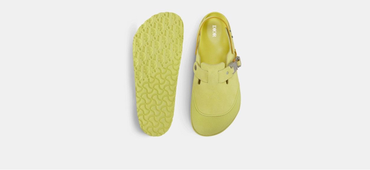 Birkenstock × Dior o1w1db10424 Tokio Mules in Pastel Yellow Size US 13 / EU 46 - 6 Thumbnail