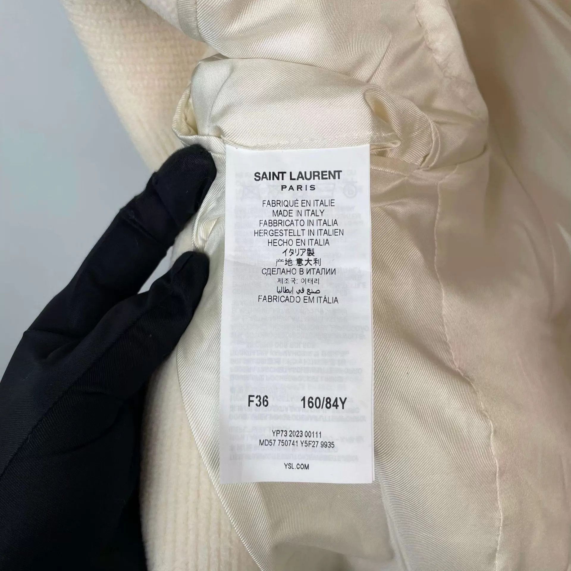 Yves Saint Laurent YSL Cashmere Long Beige Coat 36 Size XS / US 0-2 / IT 36-38 - 4 Thumbnail