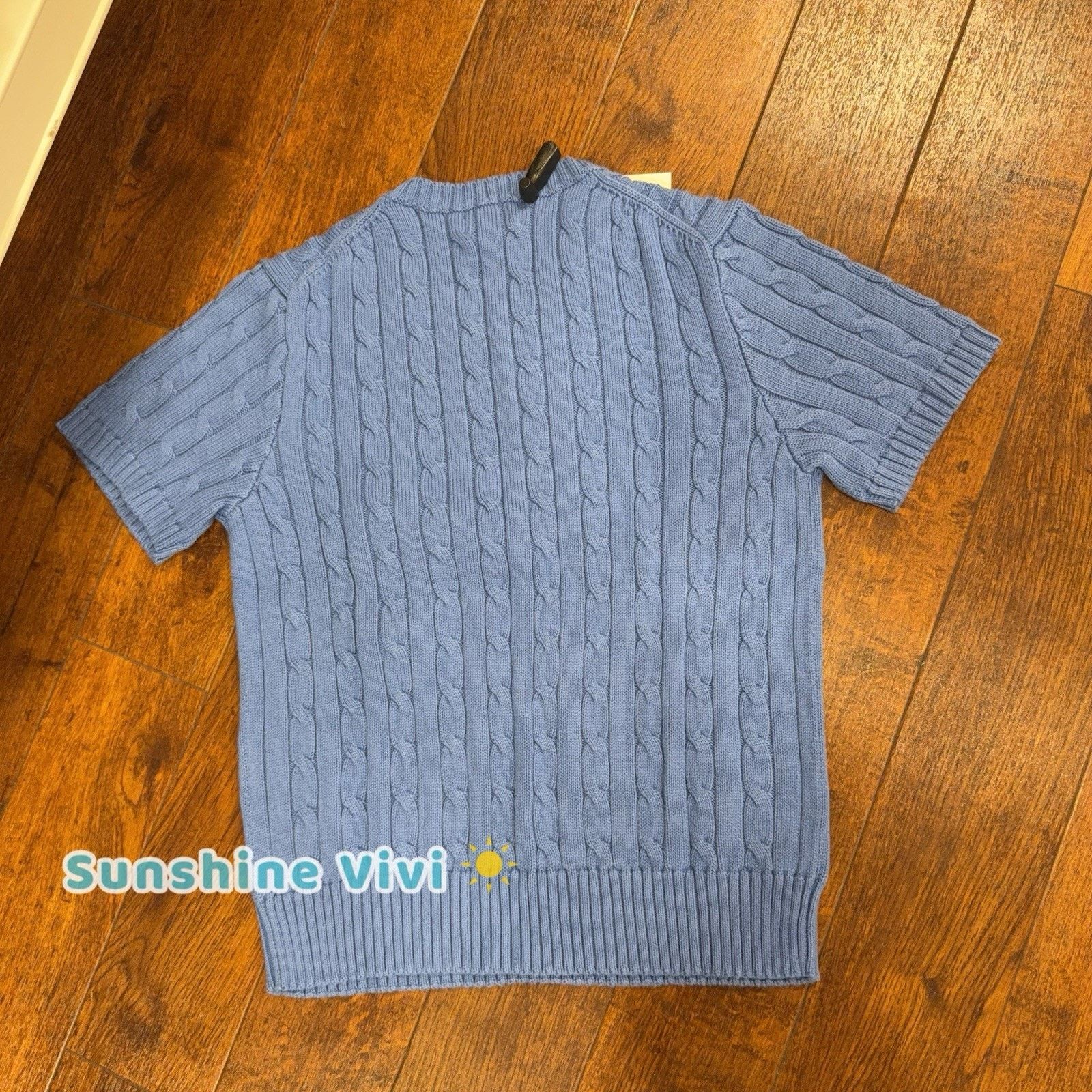 Polo Ralph Lauren NWT Polo Ralph Lauren Woman Cotton Short-Sleeve Sweater blue Size L / US 10 / IT 46 - 2 Thumbnail