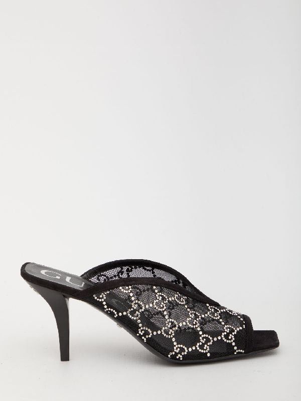 Gucci Gucci GG Crystals Heeled Sandals SIZE 37 Size ONE SIZE - 1 Thumbnail