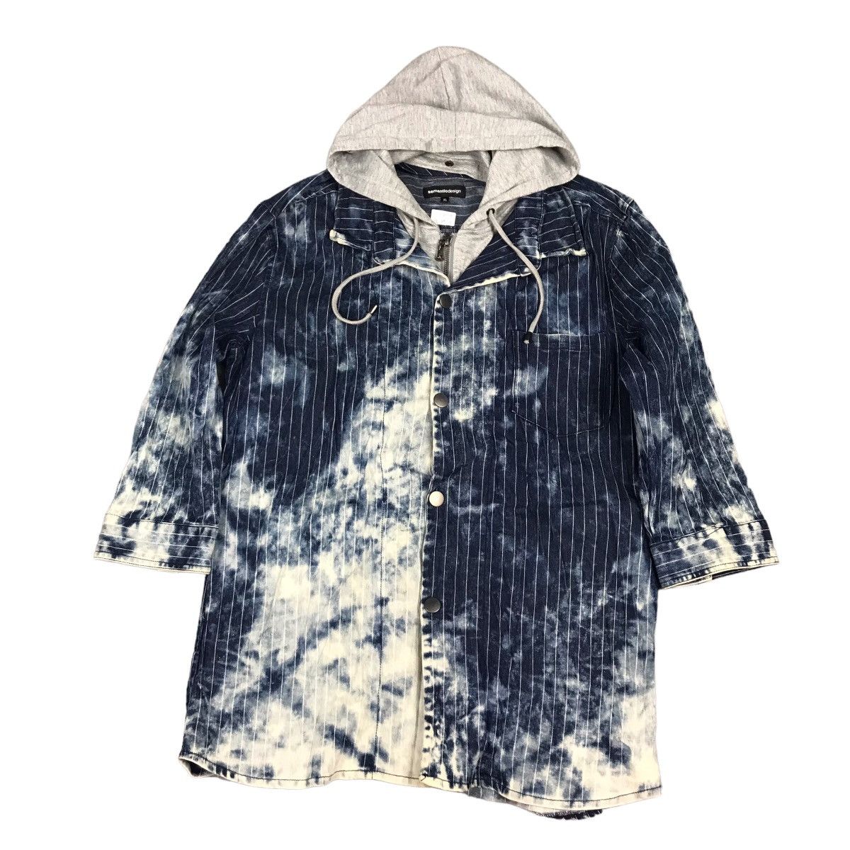 Japanese Brand Semanticdesign Acid Wash Style Zipper Denim Jacket Size US L / EU 52-54 / 3 - 1 Thumbnail