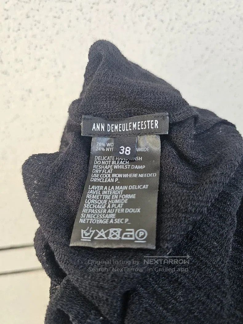 Ann Demeulemeester black long sleeve wool blend t. Size US M / EU 48-50 / 2 - 4 Thumbnail