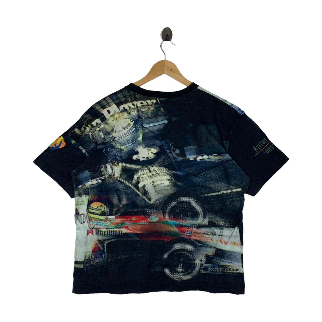 Other Vintage Ayrton Senna Foundation AOP 90s F1 Racing Tee Shirt Size US L / EU 52-54 / 3 - 4 Thumbnail