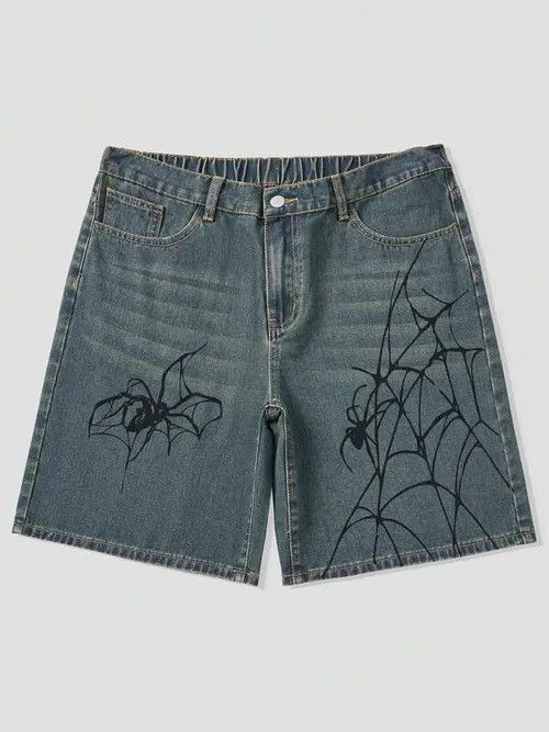 Japanese Brand × Vintage VINTAGE graphic Y2K DRIP denim shorts Size US 30 / EU 46 - 1 Thumbnail