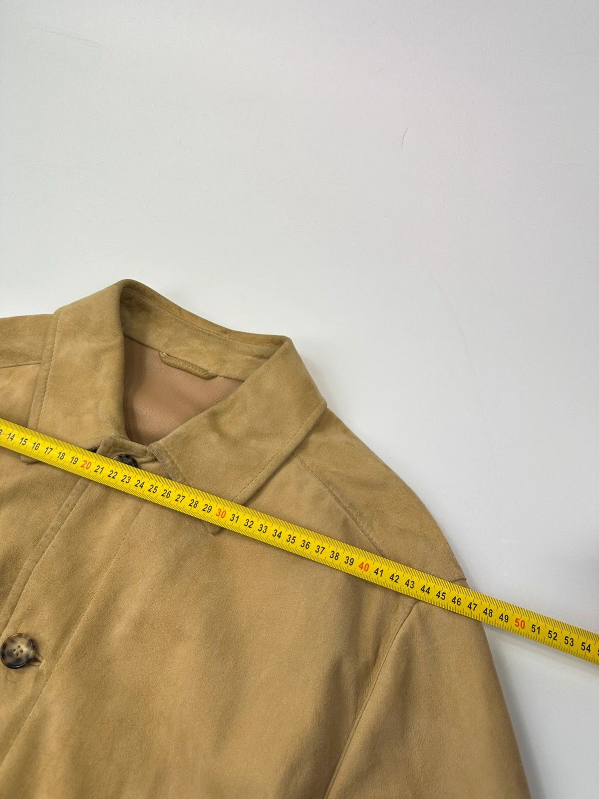 Lanvin Lanvin Paris 90s Beige Suède Leather Bomber Button Up Jacket Size US M / EU 48-50 / 2 - 13 Thumbnail