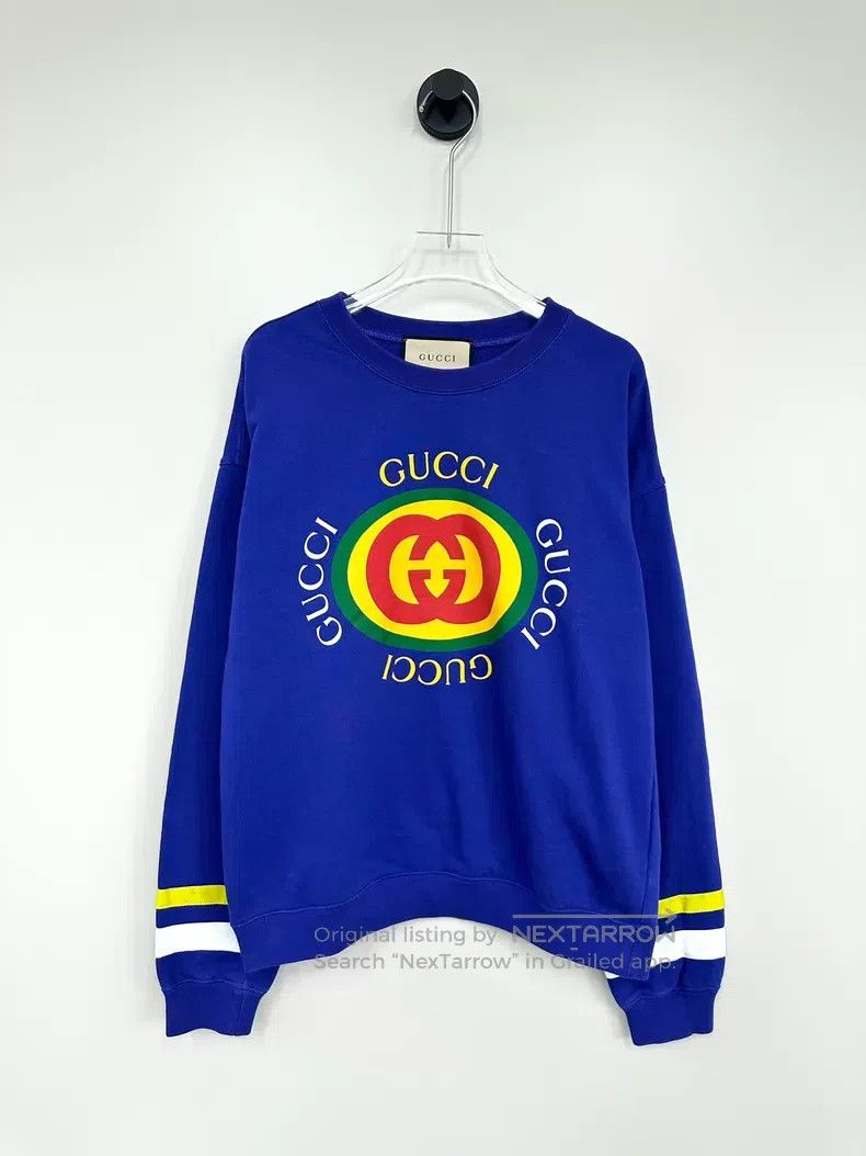 Gucci Gucci Dark blue double G letter print logo long-sleeved sw Size US XS / EU 42 / 0 - 1 Thumbnail