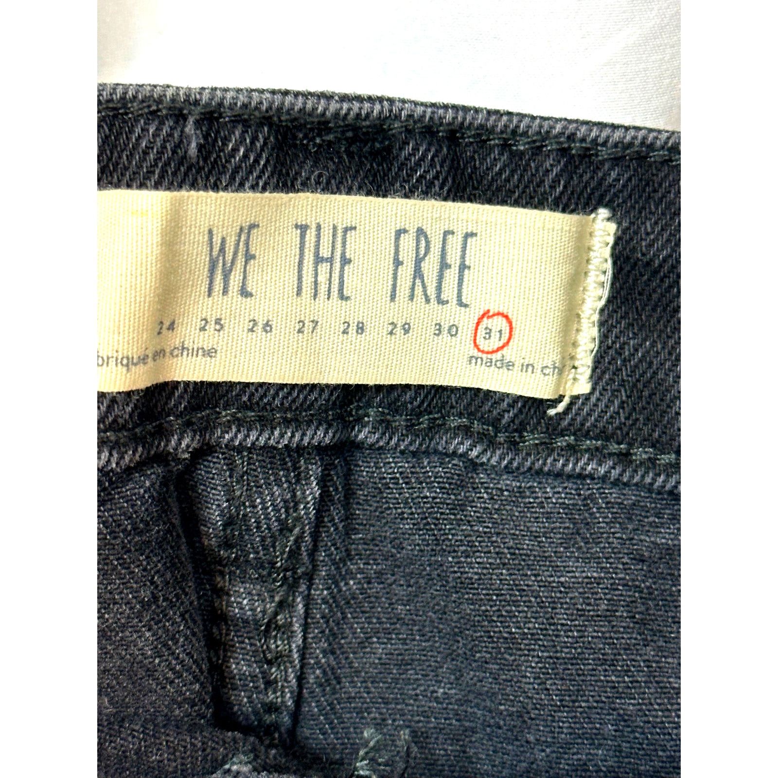 Free People Free People Zip It Up Denim Skirt Haven Black 31 Size 31" - 14 Thumbnail