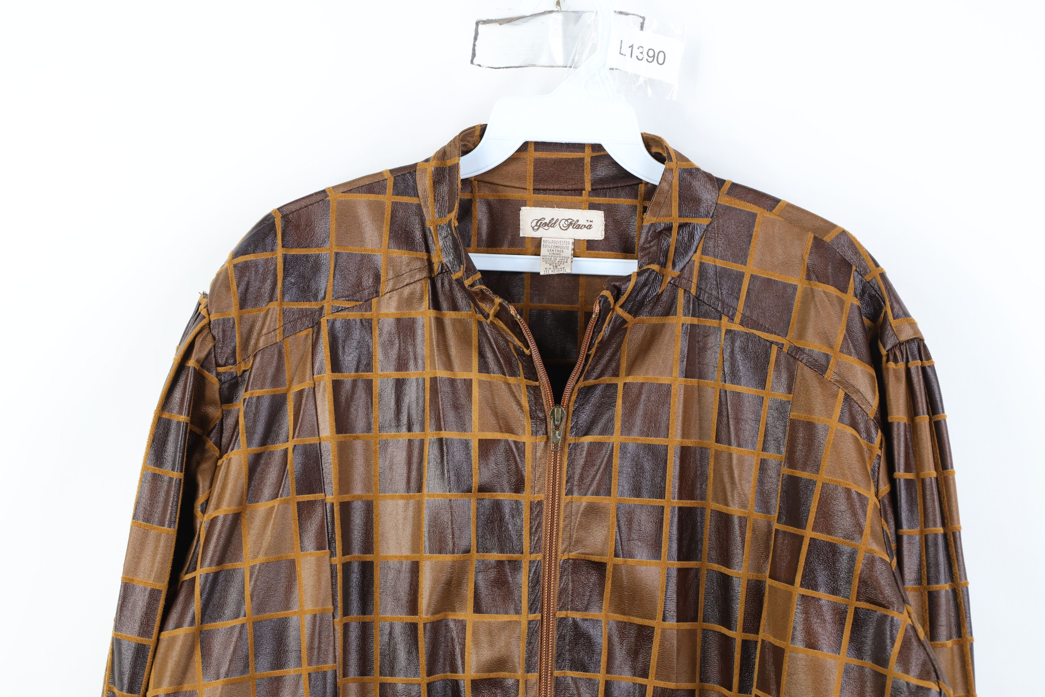 Vintage Vintage 90s Streetwear Checkered Full Zip Bomber Jacket Size XXL / US 16-18 / IT 52-54 - 2 Thumbnail