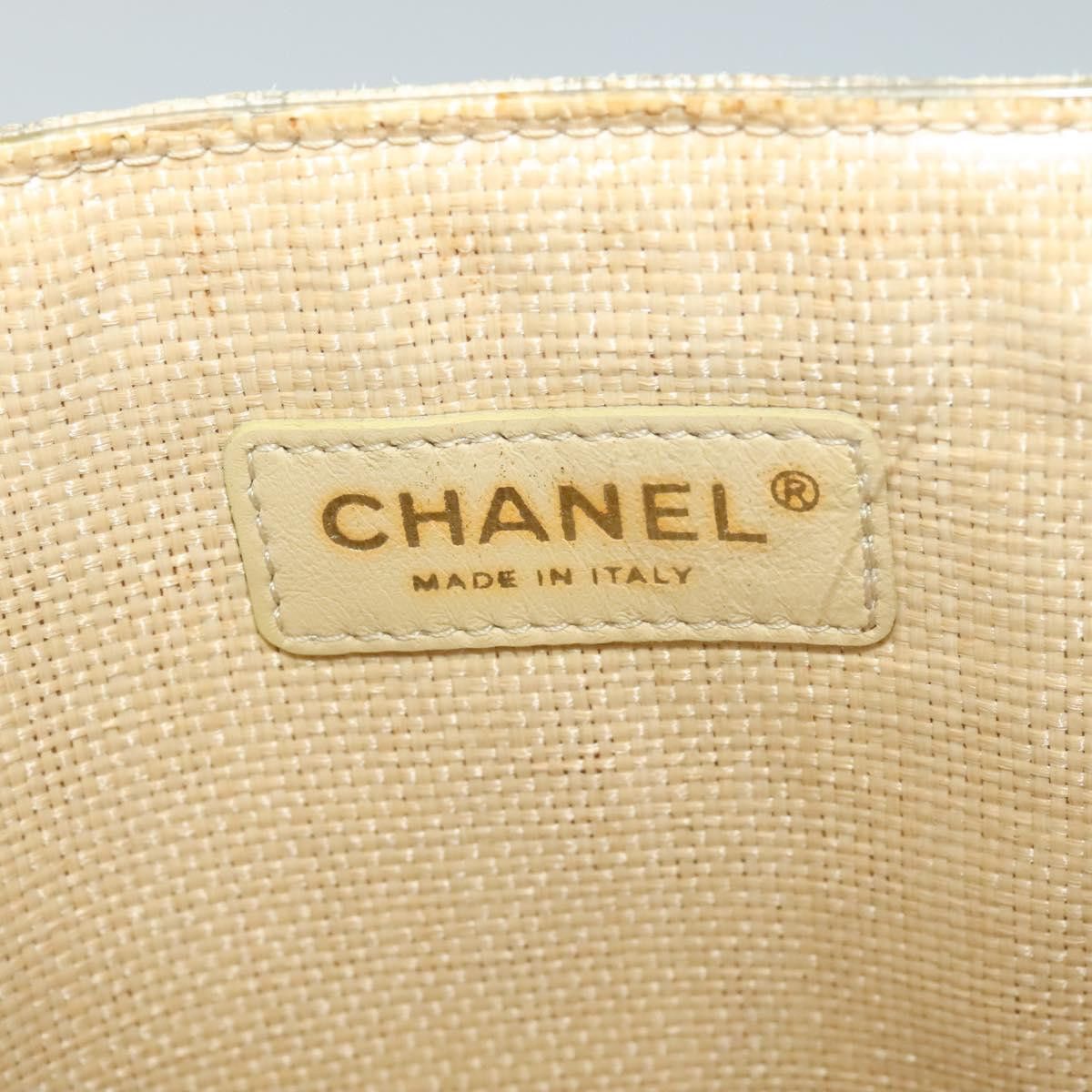 Chanel CHANEL Camelia Chain Tote Bag Straw Beige CC Size ONE SIZE - 15 Thumbnail