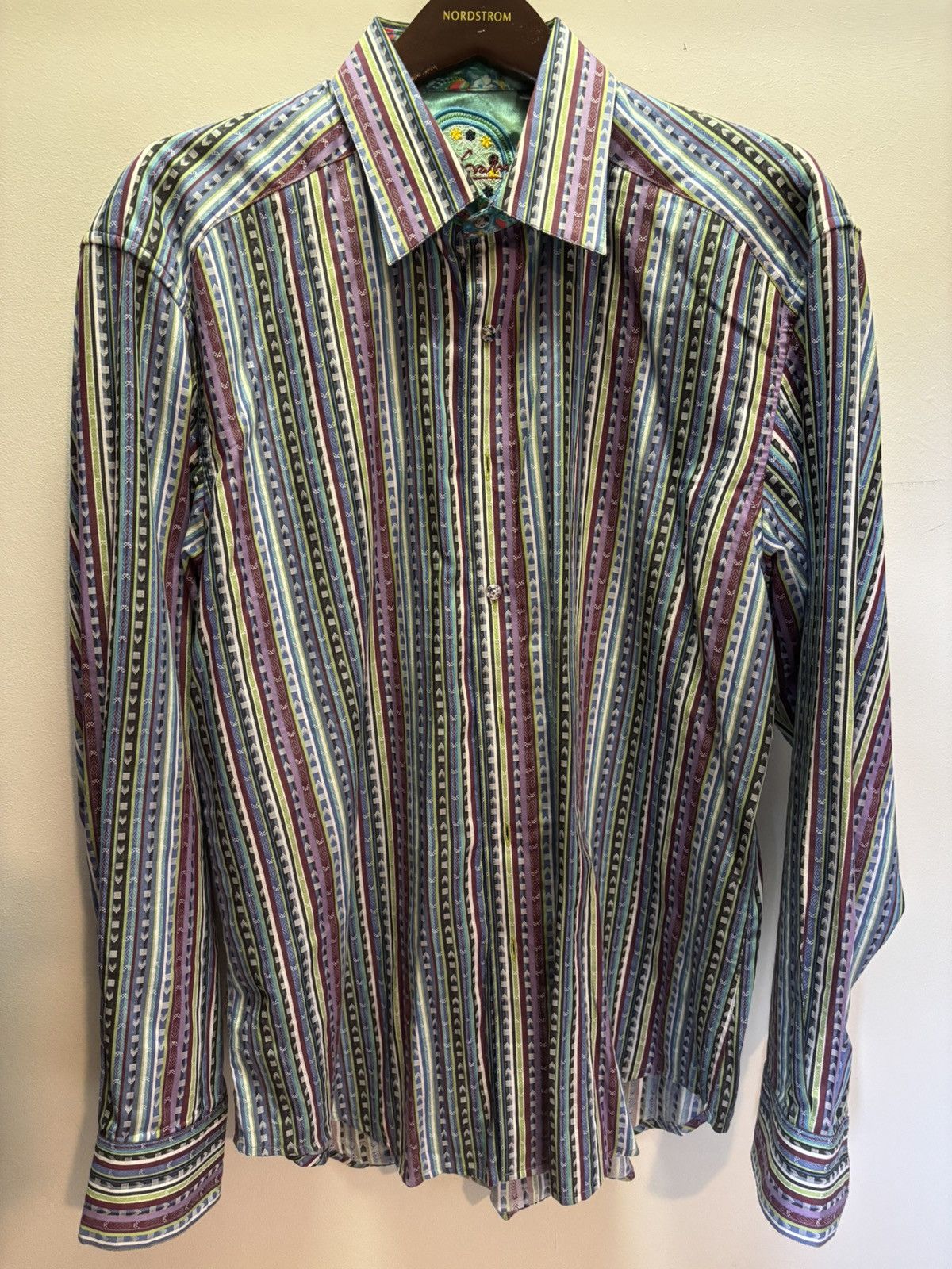 Robert Graham Robert Graham Patterned Men's Long Sleeve Button Down (XL) Size US XL / EU 56 / 4 - 1 Thumbnail