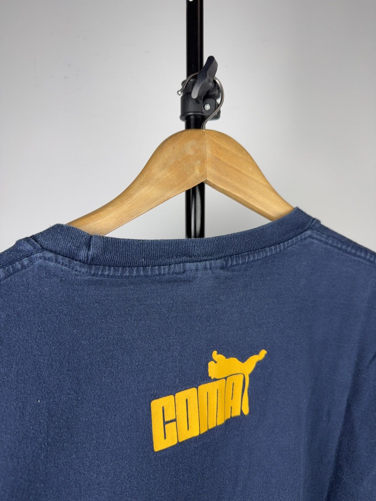 Puma Vintage 00s Funny Humour COMA Puma Graphic T-Shirt Navy Blue Size US M / EU 48-50 / 2 - 10 Thumbnail