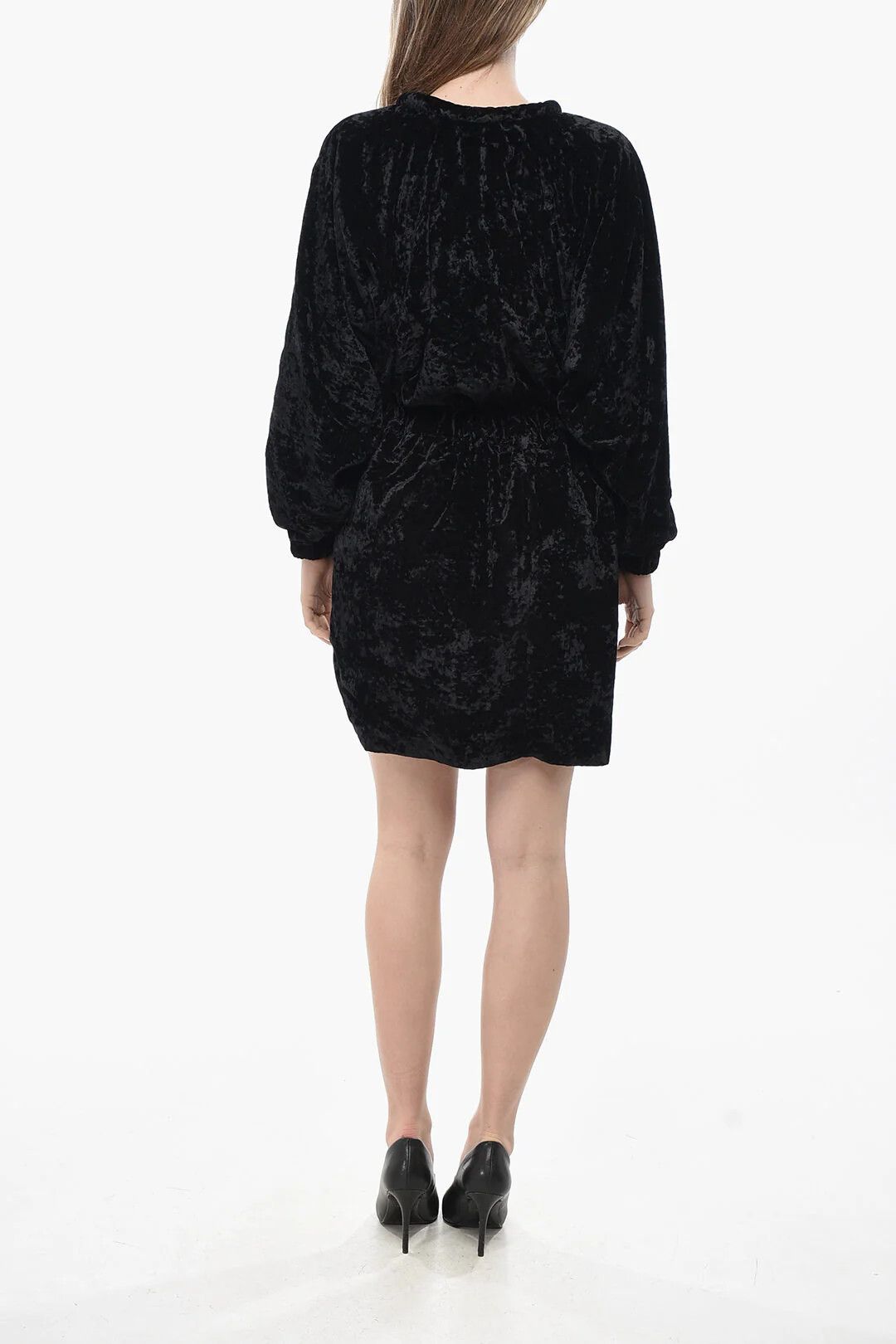 Isabel Marant og1mm0326 Chenille Dress in Black Size XS / US 0-2 / IT 36-38 - 2 Thumbnail