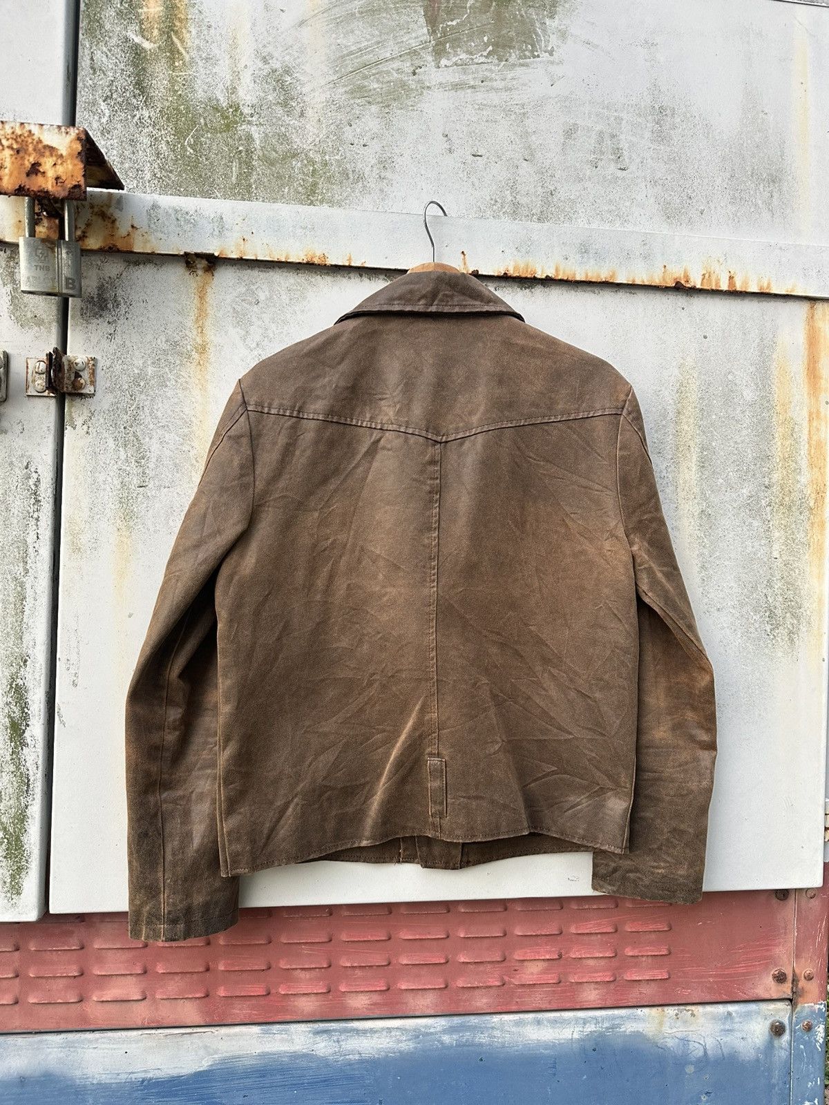 Vintage 👹Vintage Nissy Double Collar Brown Leather Jacket Size US M / EU 48-50 / 2 - 10 Thumbnail