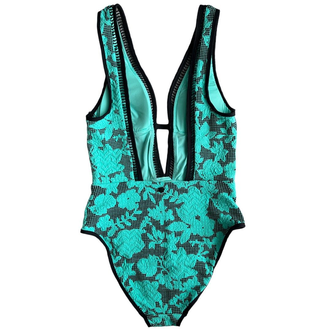 Nanette Lepore Nanette Lepore Jade Green Jacquard One Piece Swimsuit, XS Size ONE SIZE - 8 Thumbnail