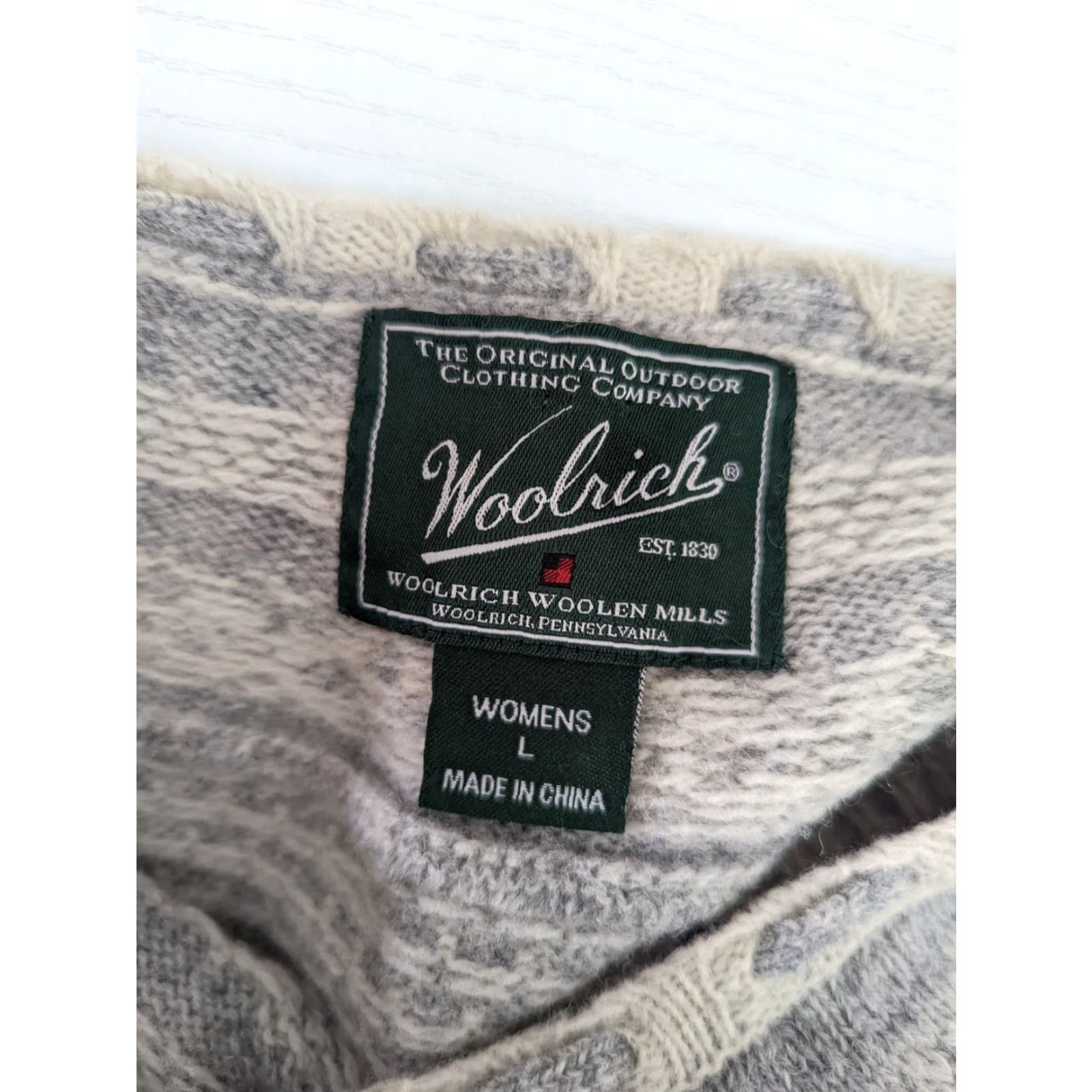 Vintage VINTAGE Woolrich Ski 3/4 Sleeve Sweater Women’s Size L Gray Wool Blend Pullover Womens Ski 25 21 Size L / US 10 / IT 46 - 4 Thumbnail