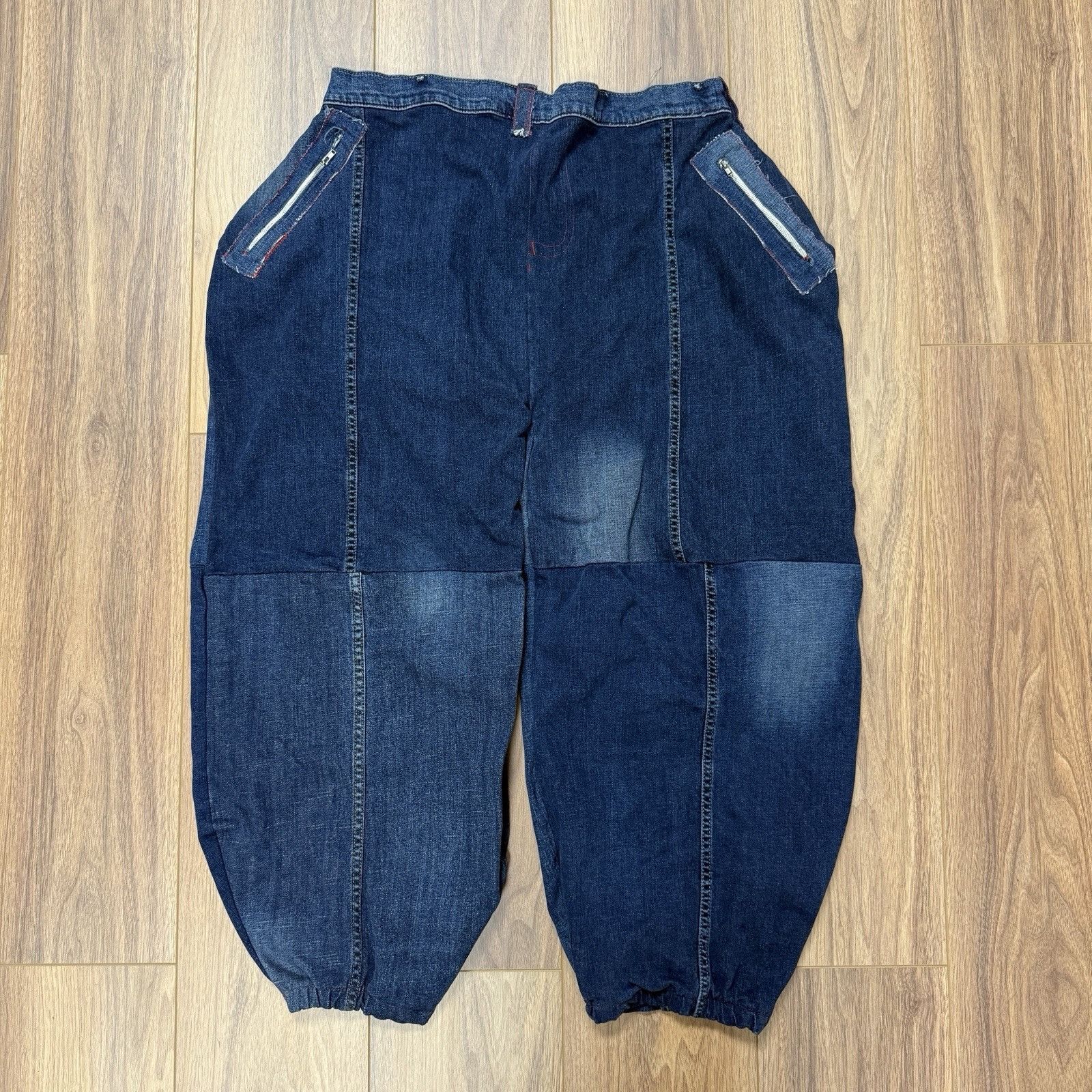 Vintage Vintage Handmade Patchwork Jeans Denim Pants Super Baggy Size US 38 / EU 54 - 1 Thumbnail