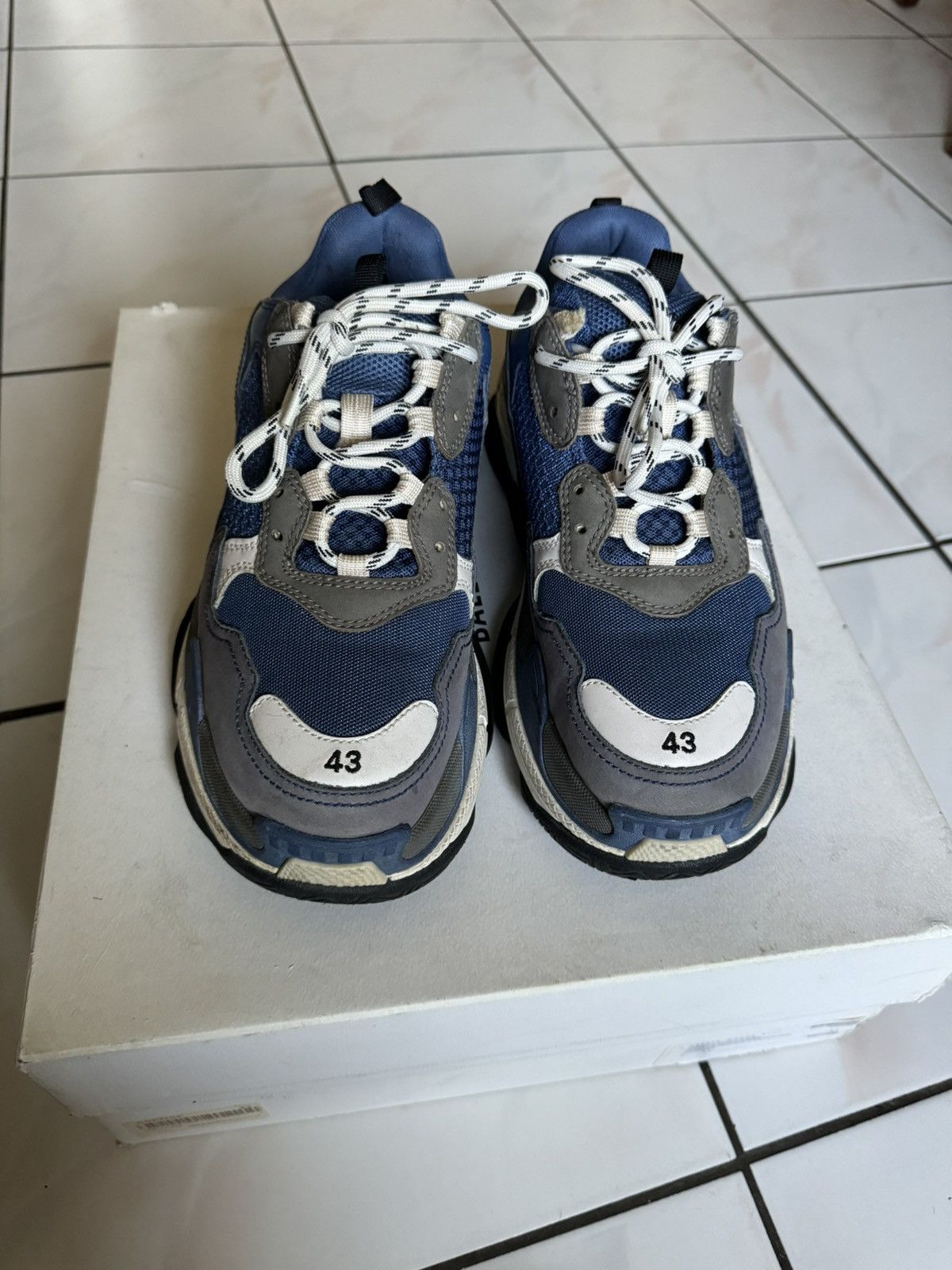 Balenciaga Balenciaga Triple S Navy Size US 10 / EU 43 - 2 Thumbnail