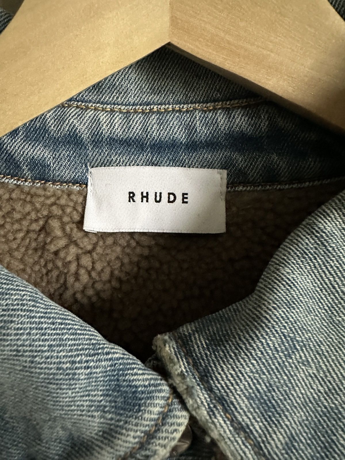 Rhude Rhude sherpa denim jacket Size US L / EU 52-54 / 3 - 3 Thumbnail