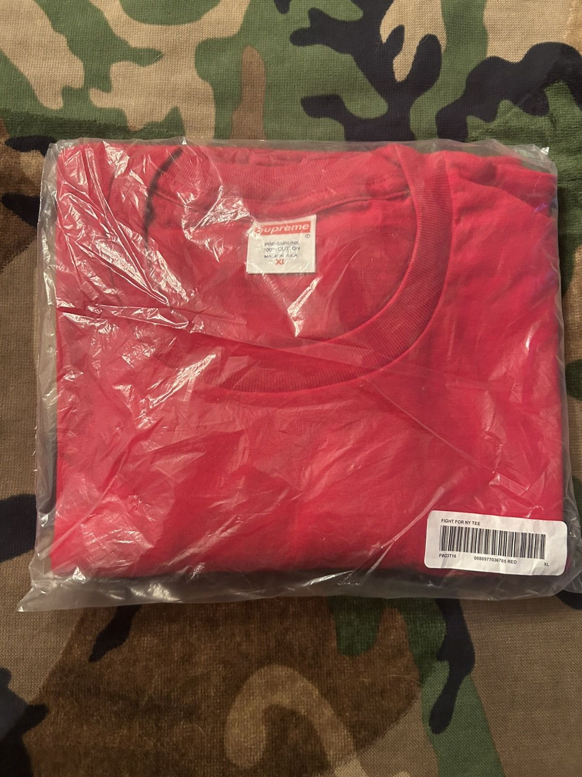 Supreme Supreme Fighter / Fight For NY Tee Red XL FW23 Size US XL / EU 56 / 4 - 3 Thumbnail